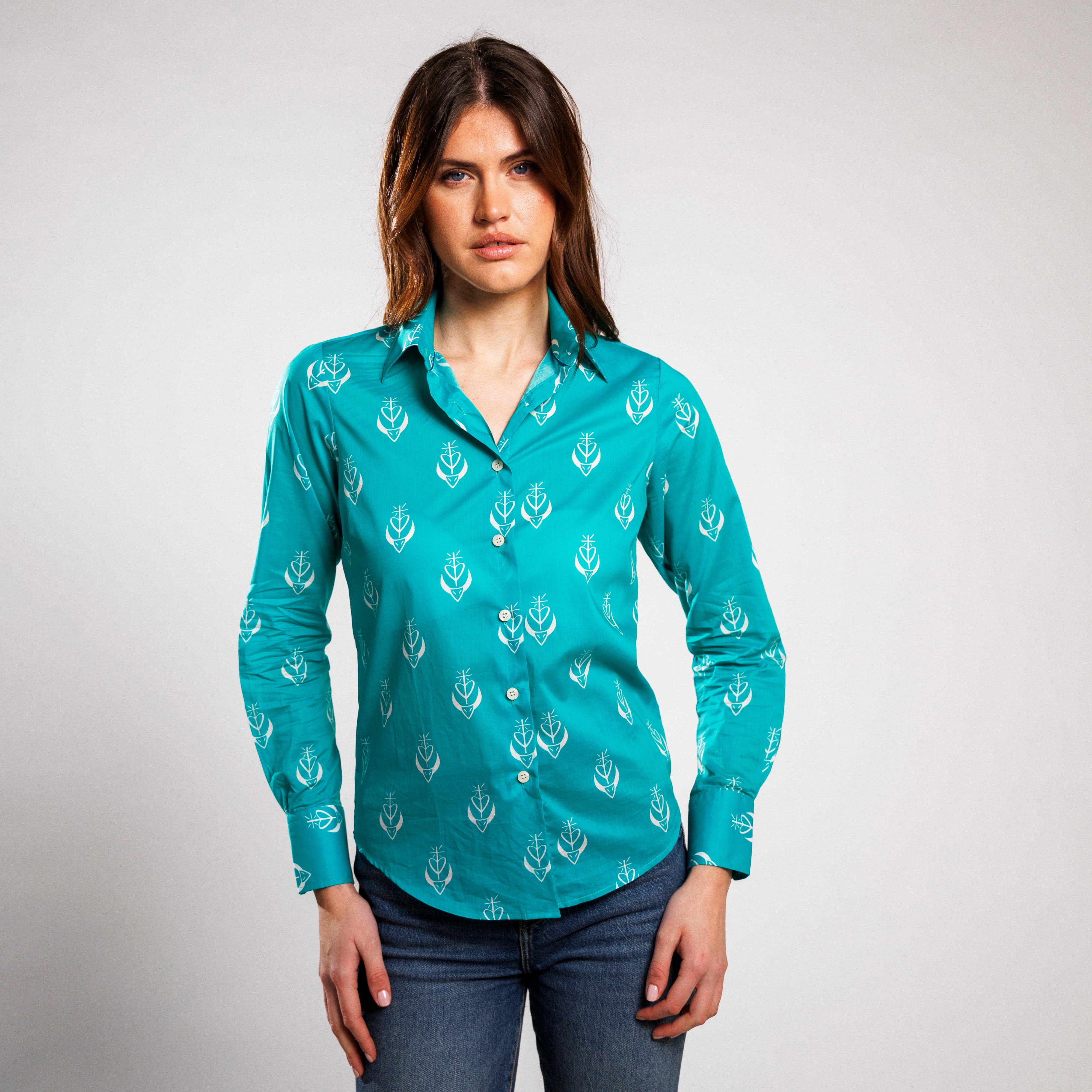 CHEMISIER CAMISO CROIX TORO Vert Jade