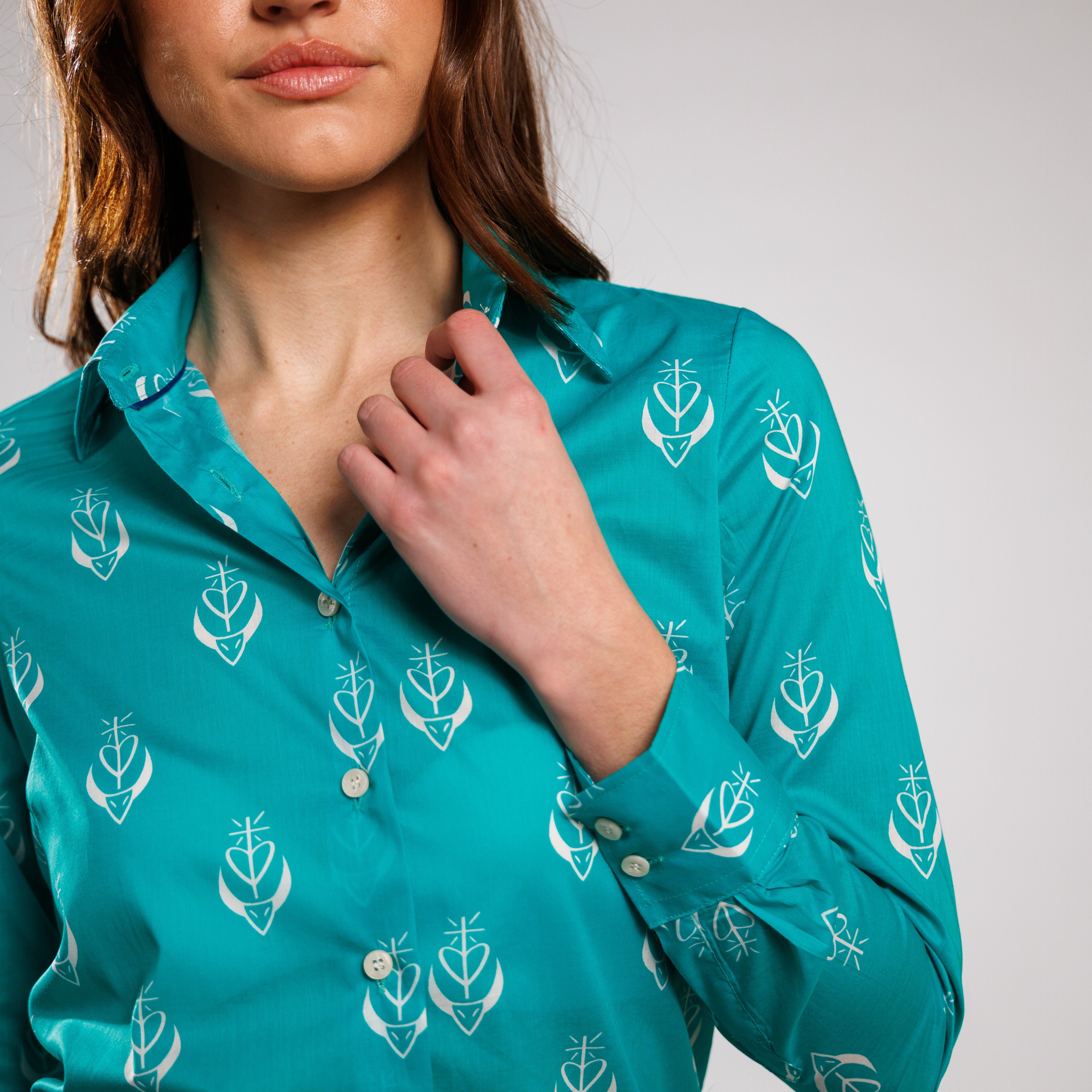 CHEMISIER CAMISO CROIX TORO Vert Jade