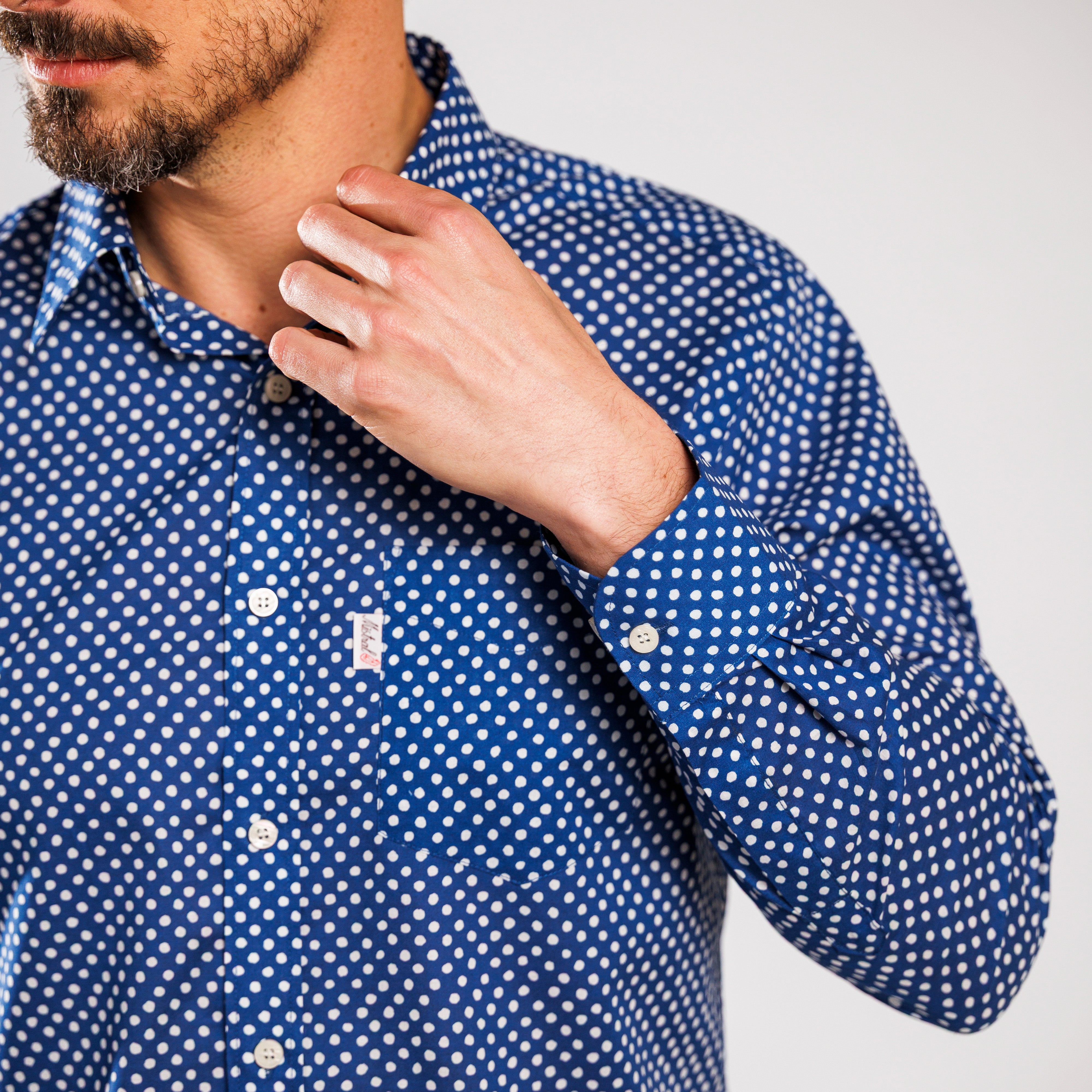 Chemise Gardian Pois Gipsy Bleu