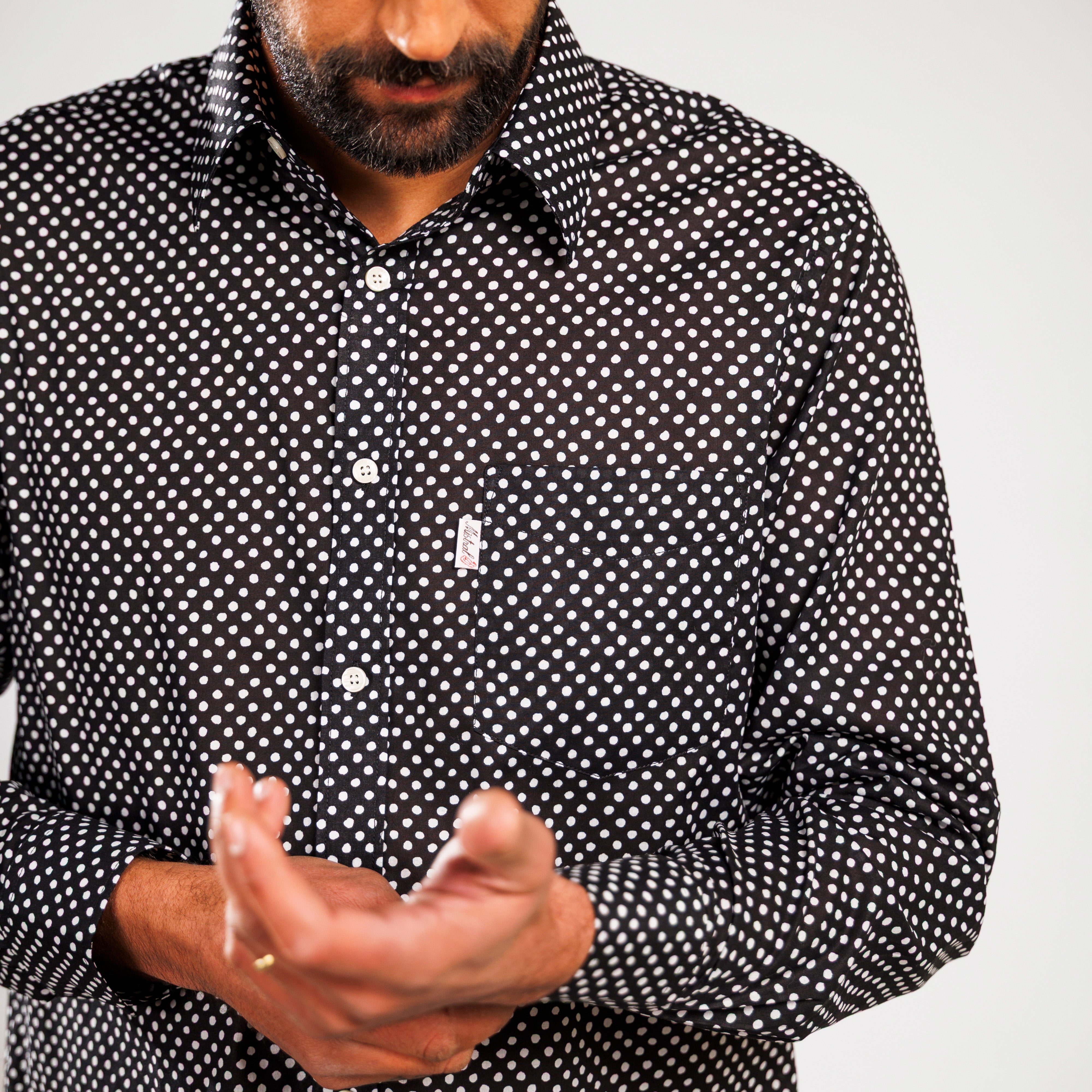 Chemise Gardian Pois Gipsy Noir