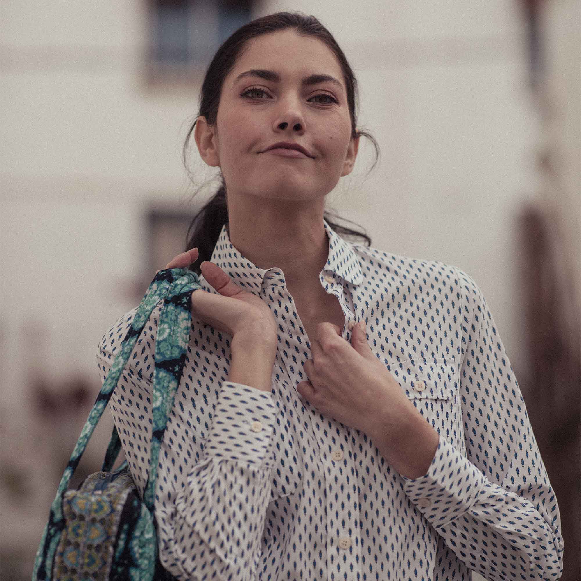 Estrella dress printed Madyra emerald