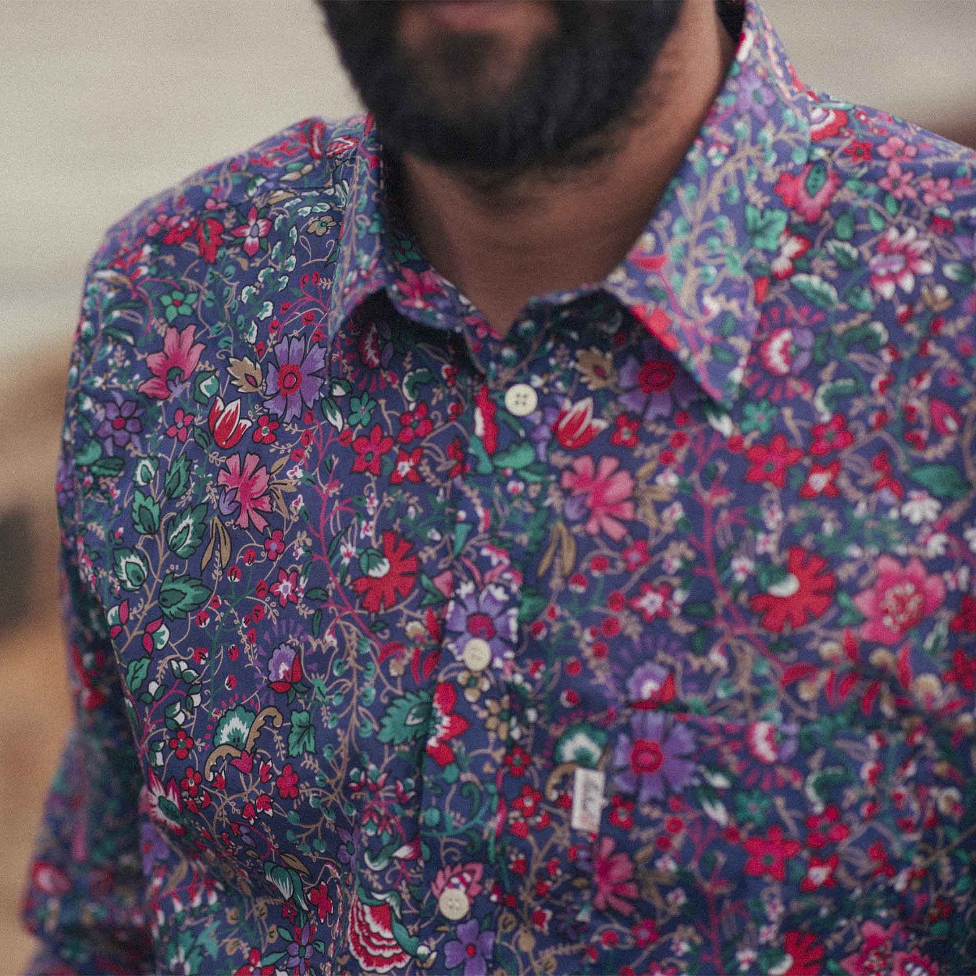 CHEMISE DE GARDIAN TRADITION BOUQUET Ultraviolet