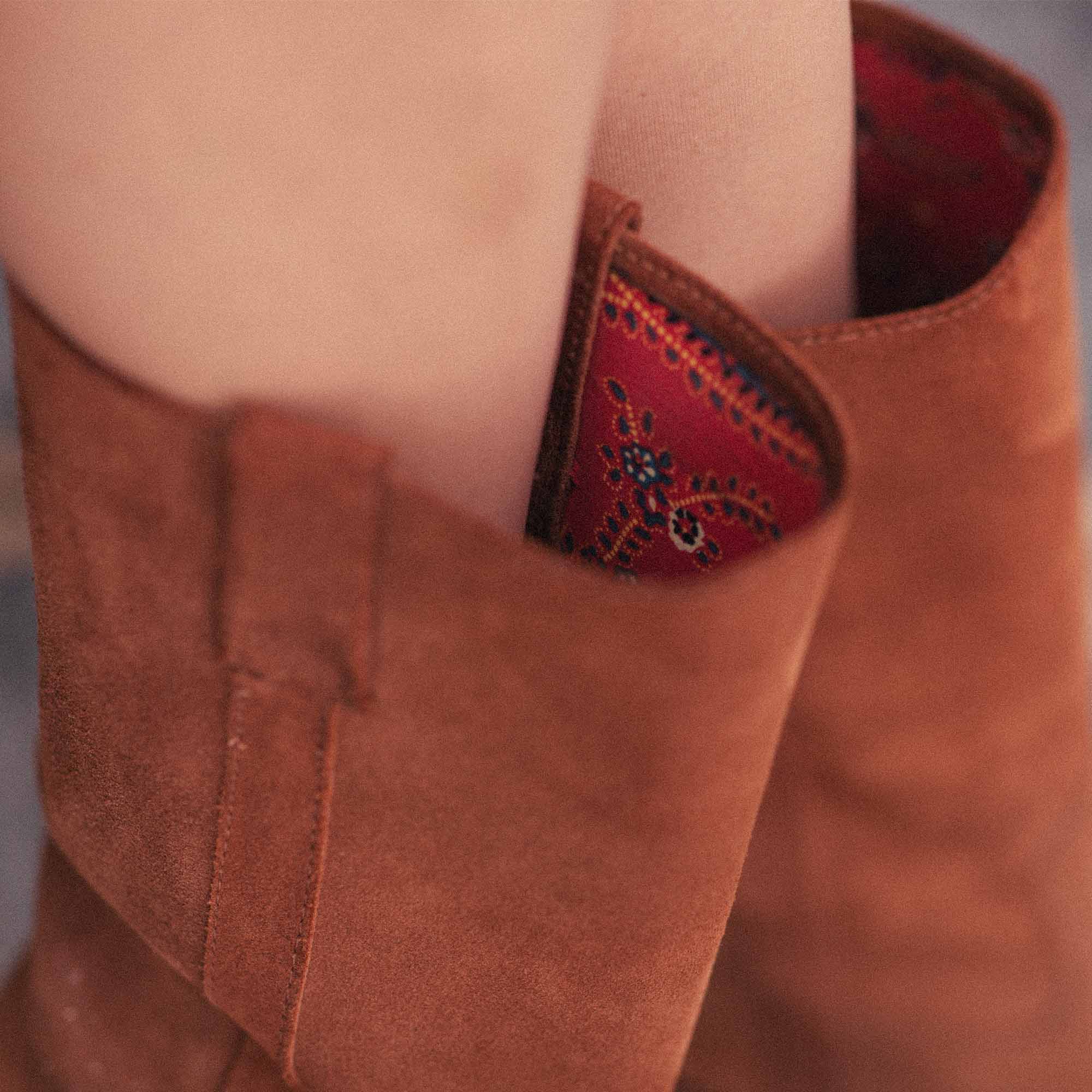 Camargue Boots Women Brown Suede Leather Tostado