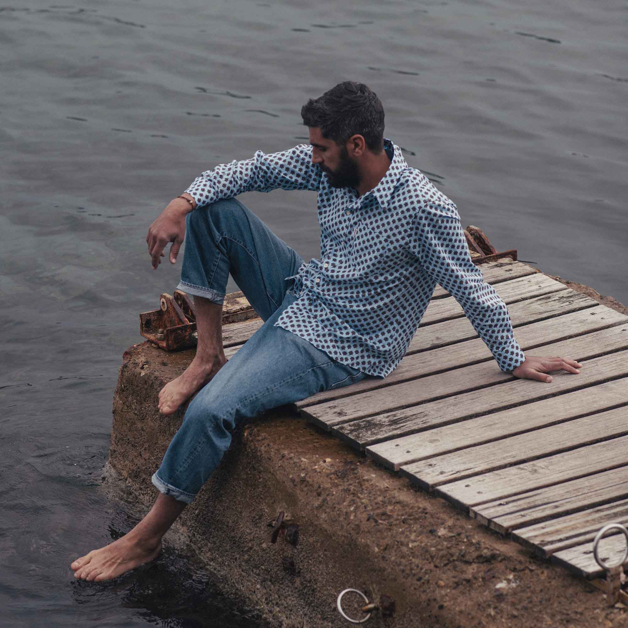 CHEMISE TRADITION AMOURETTES Ciel