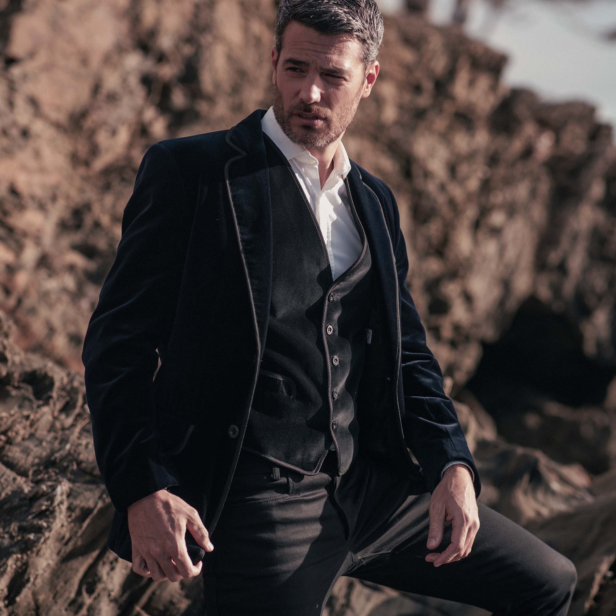 Véritable Veste de Gardian Homme marine