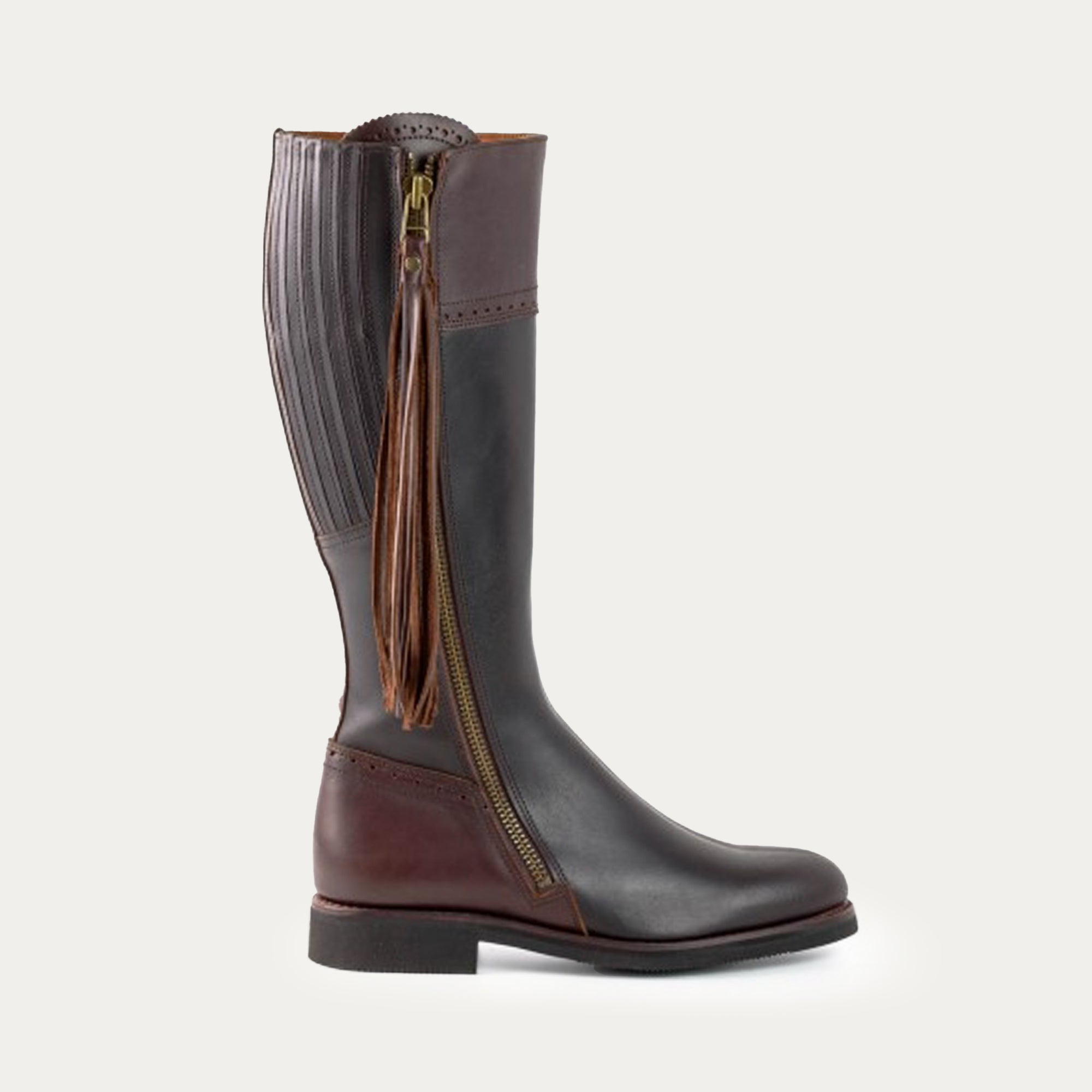 Bottes Espagnoles hautes marron à élastique
