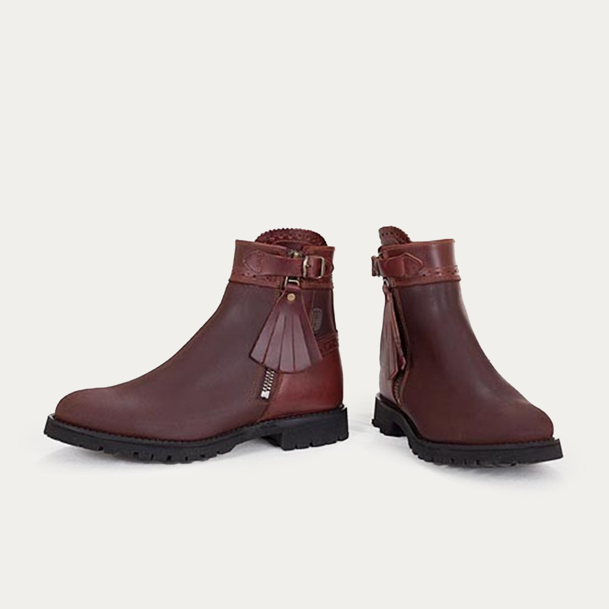 Boots Espagnole en cuir marron