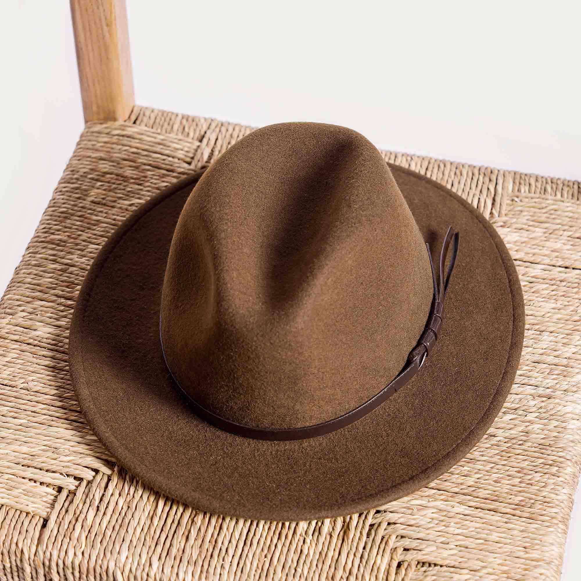 Gardian hat VAUVERT foldable felt brown