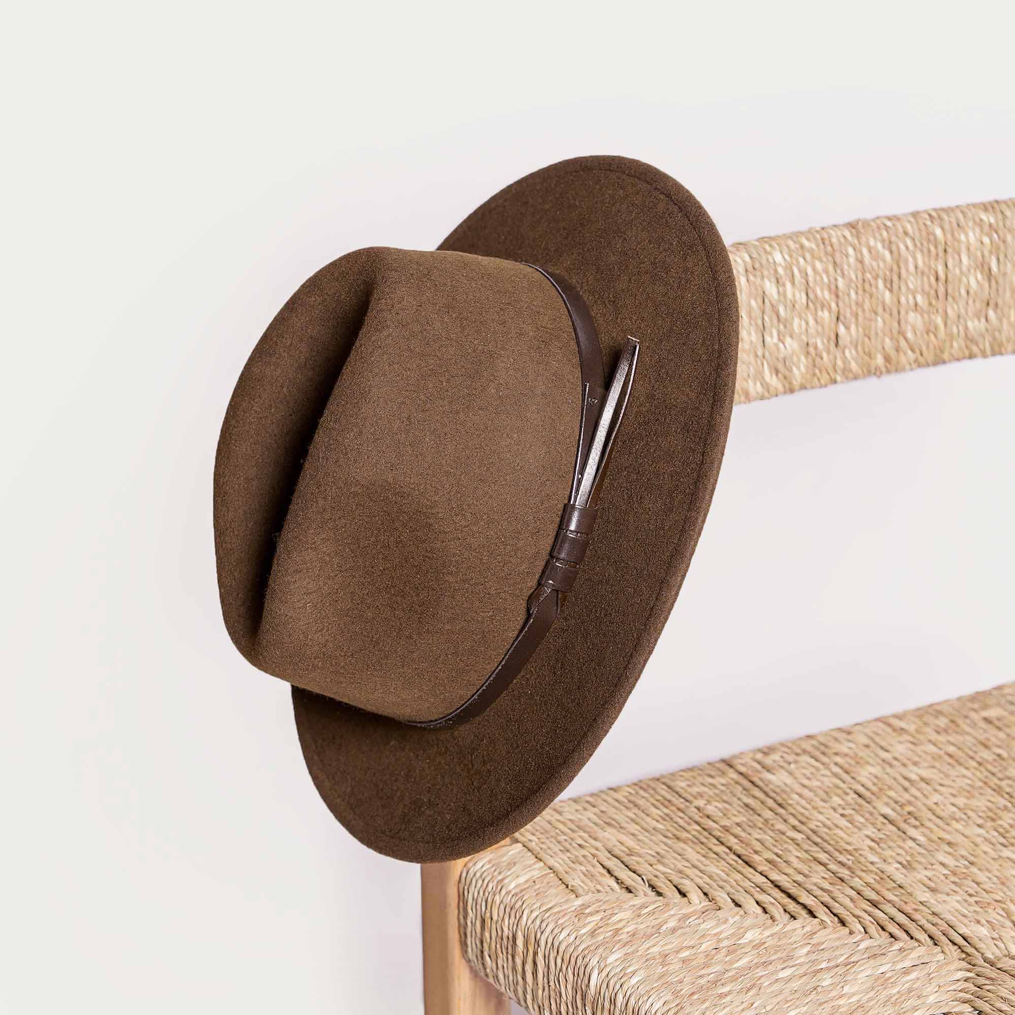 Gardian hat VAUVERT foldable felt brown