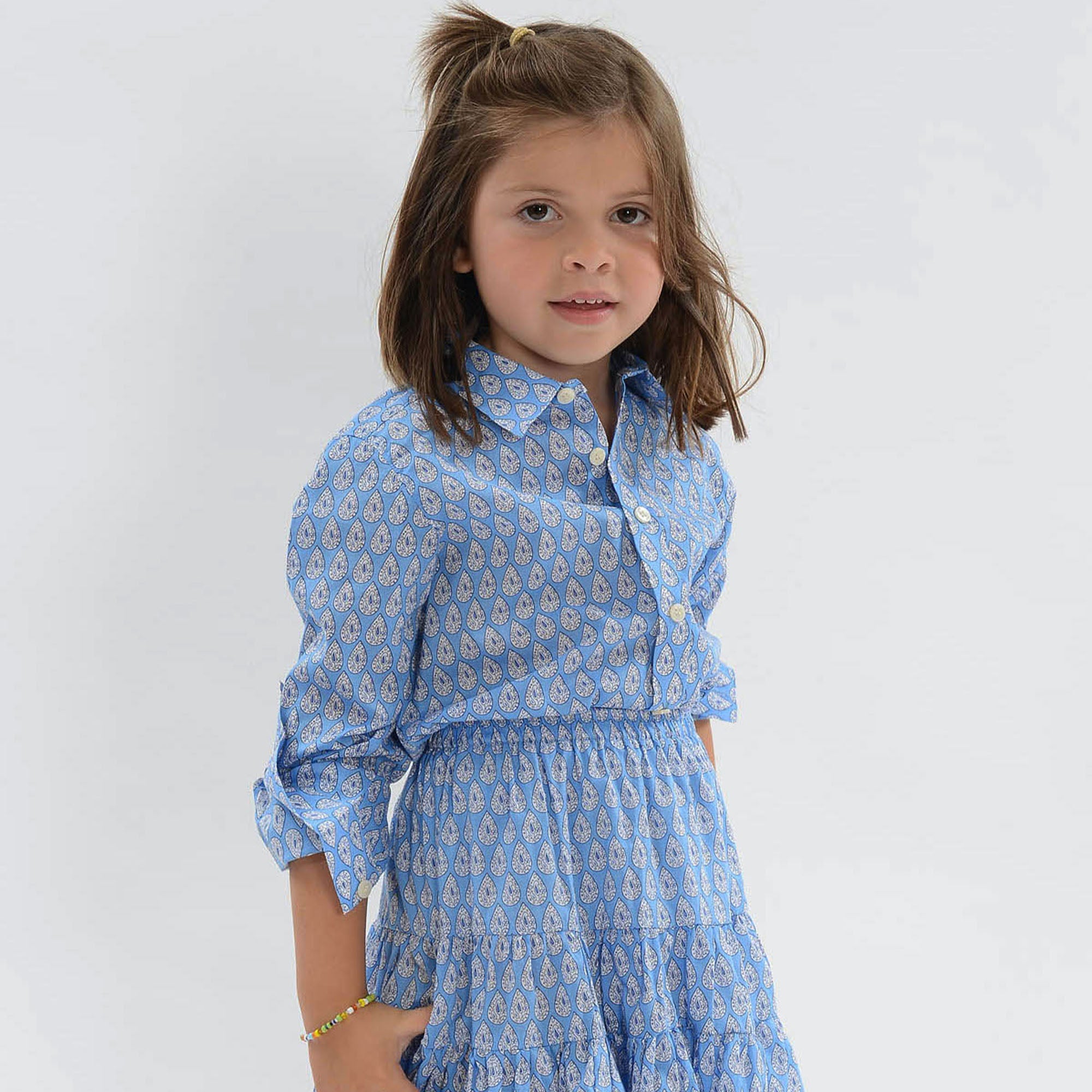 Children Gardian Shirt Mosca Blanc/Bleu