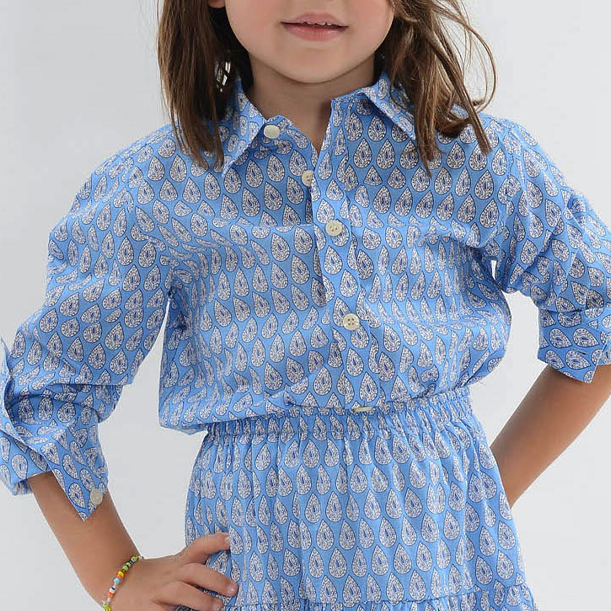 Children Gardian Shirt Mosca Blanc/Bleu