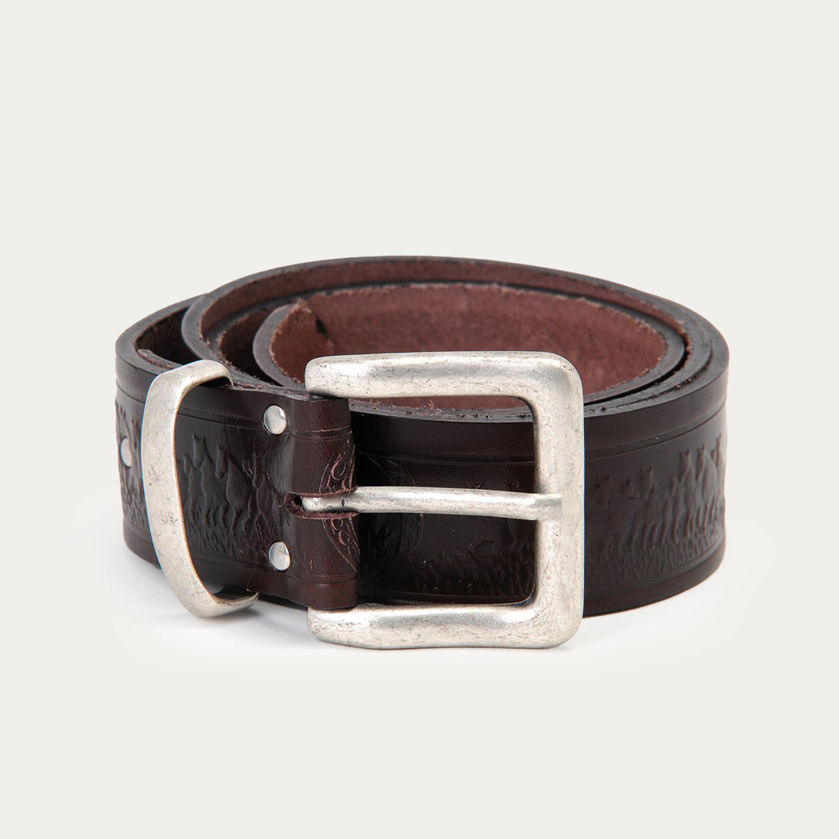 Ceinture Homme Cuir - Taille 36 - Style Cowboy/mariachi - Fabriquée Au Mexique - Marque San Onofre - Occasion