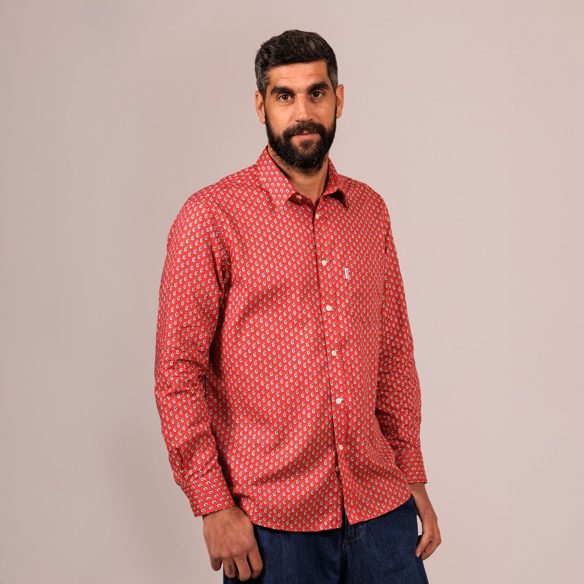 CHEMISE TRADITION GOUTTES garance