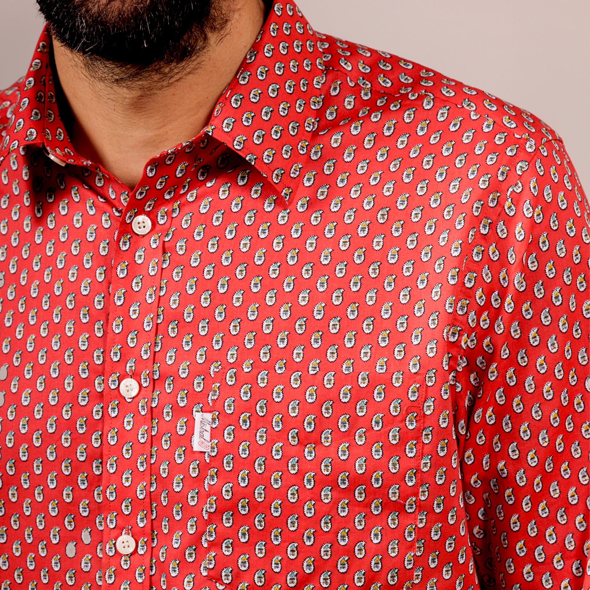 CHEMISE TRADITION GOUTTES garance