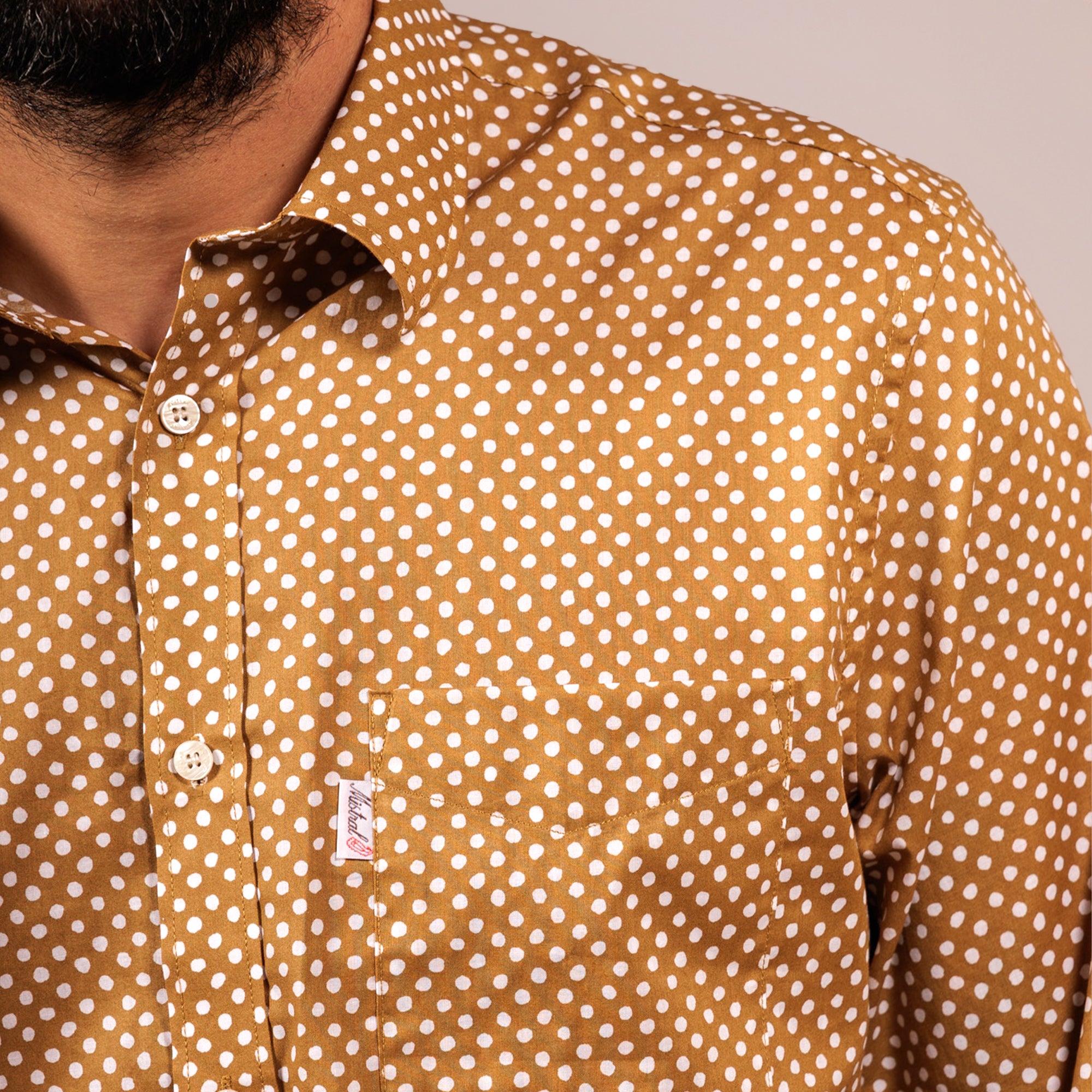 CHEMISE TRADITION POIS Gipsy Tan