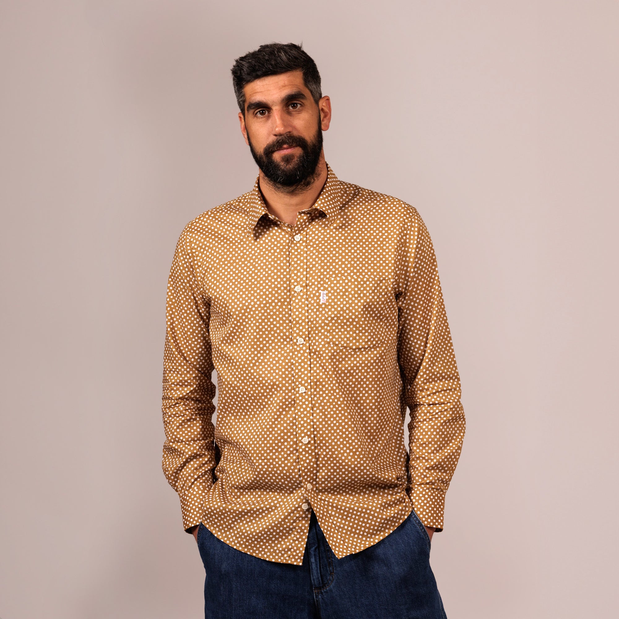 CHEMISE TRADITION POIS Gipsy Tan