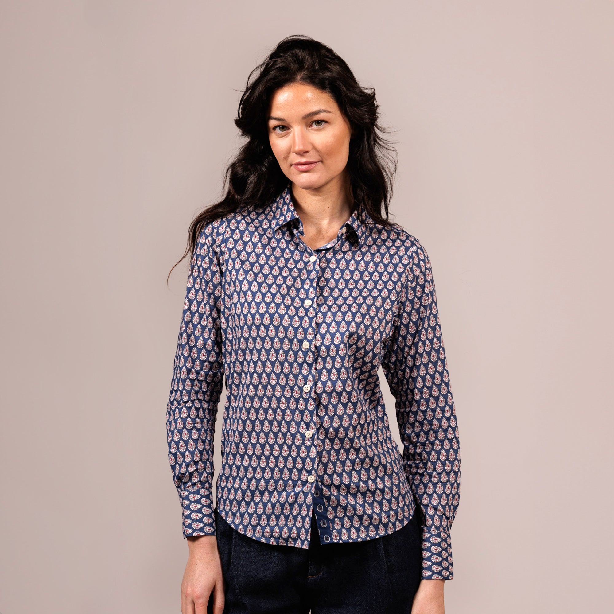 Chemisier Inès ARLATEN indigo