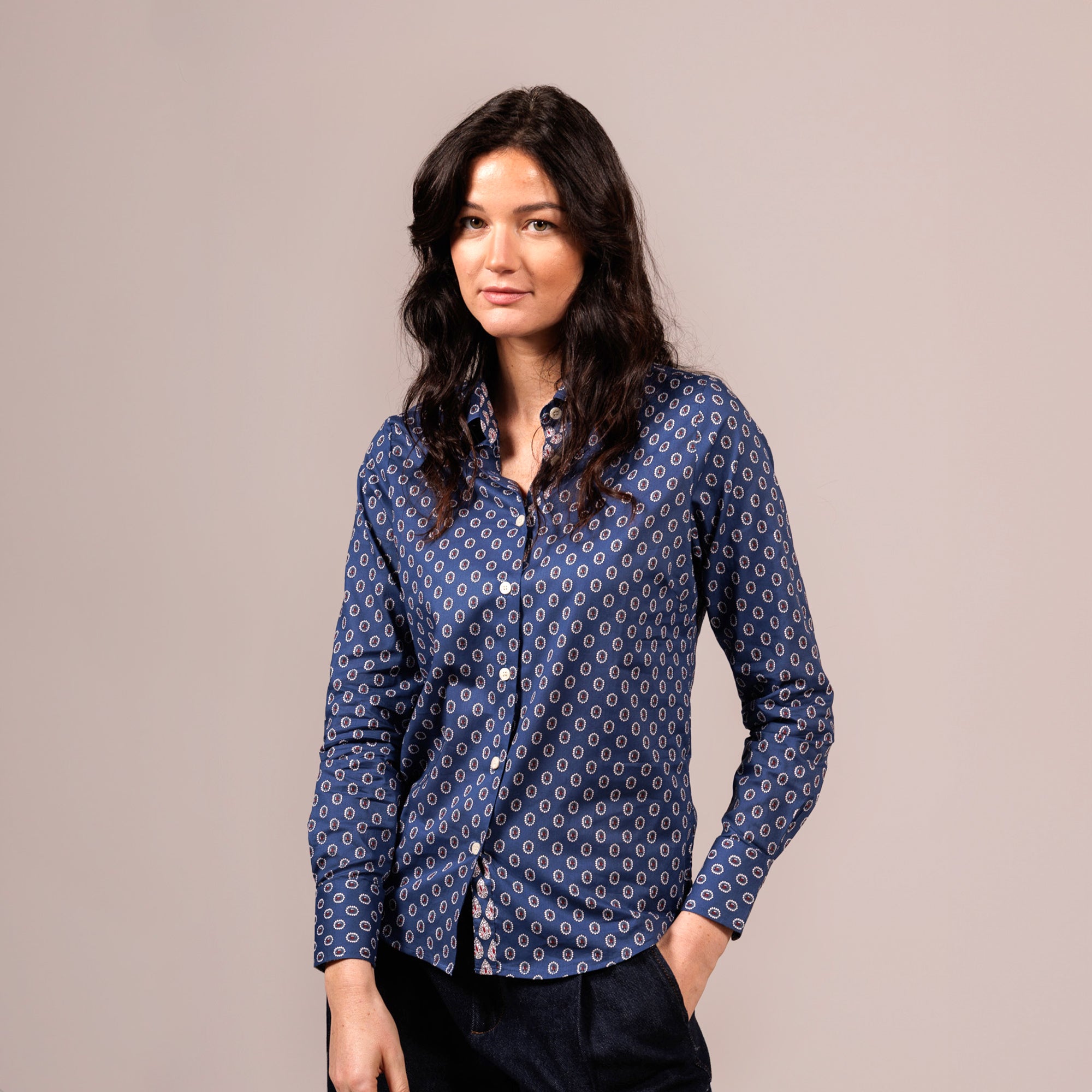 Chemisier Inès Médaillon Marine