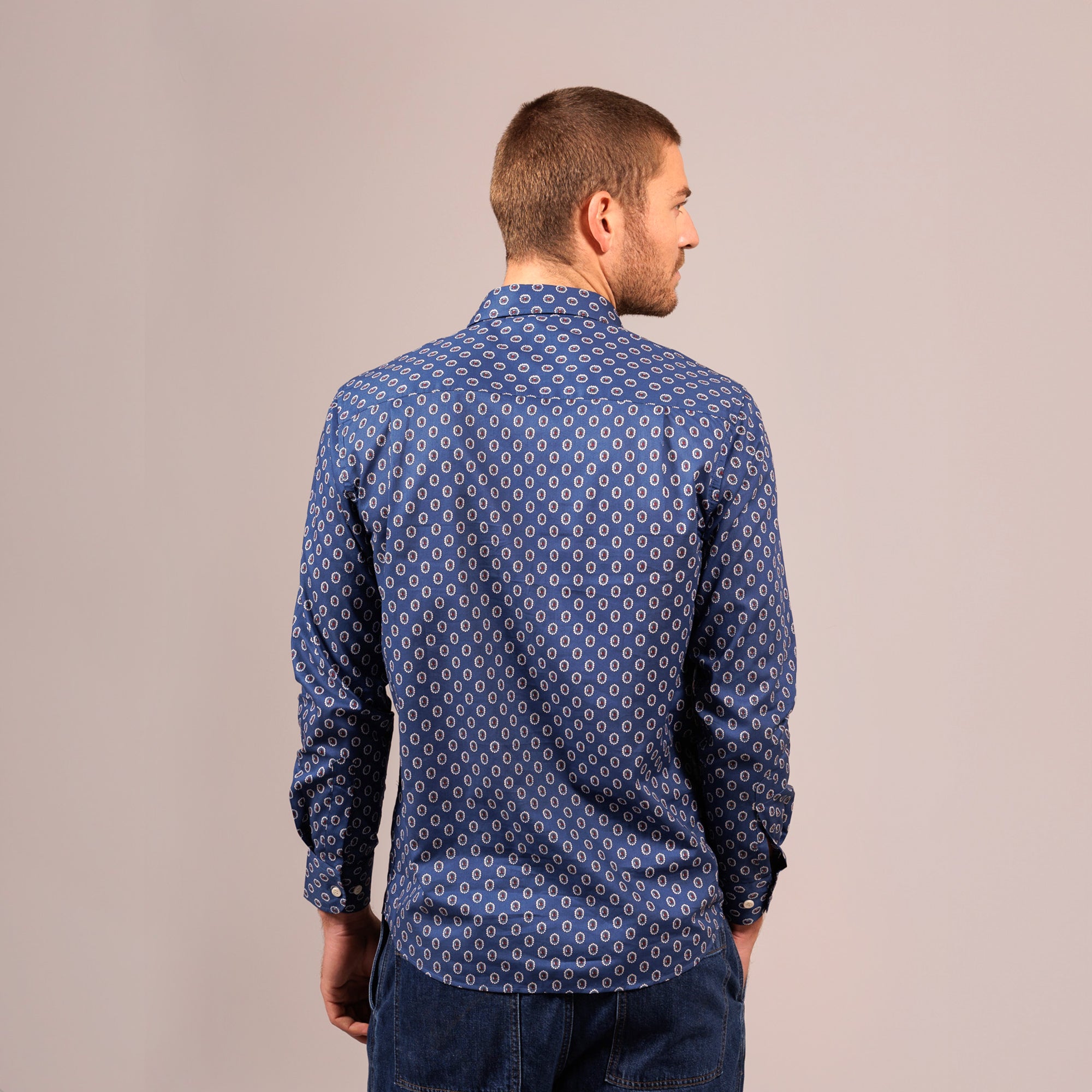 CHEMISE DE GARDIAN ST TROPEZ MEDAILLON MARINE