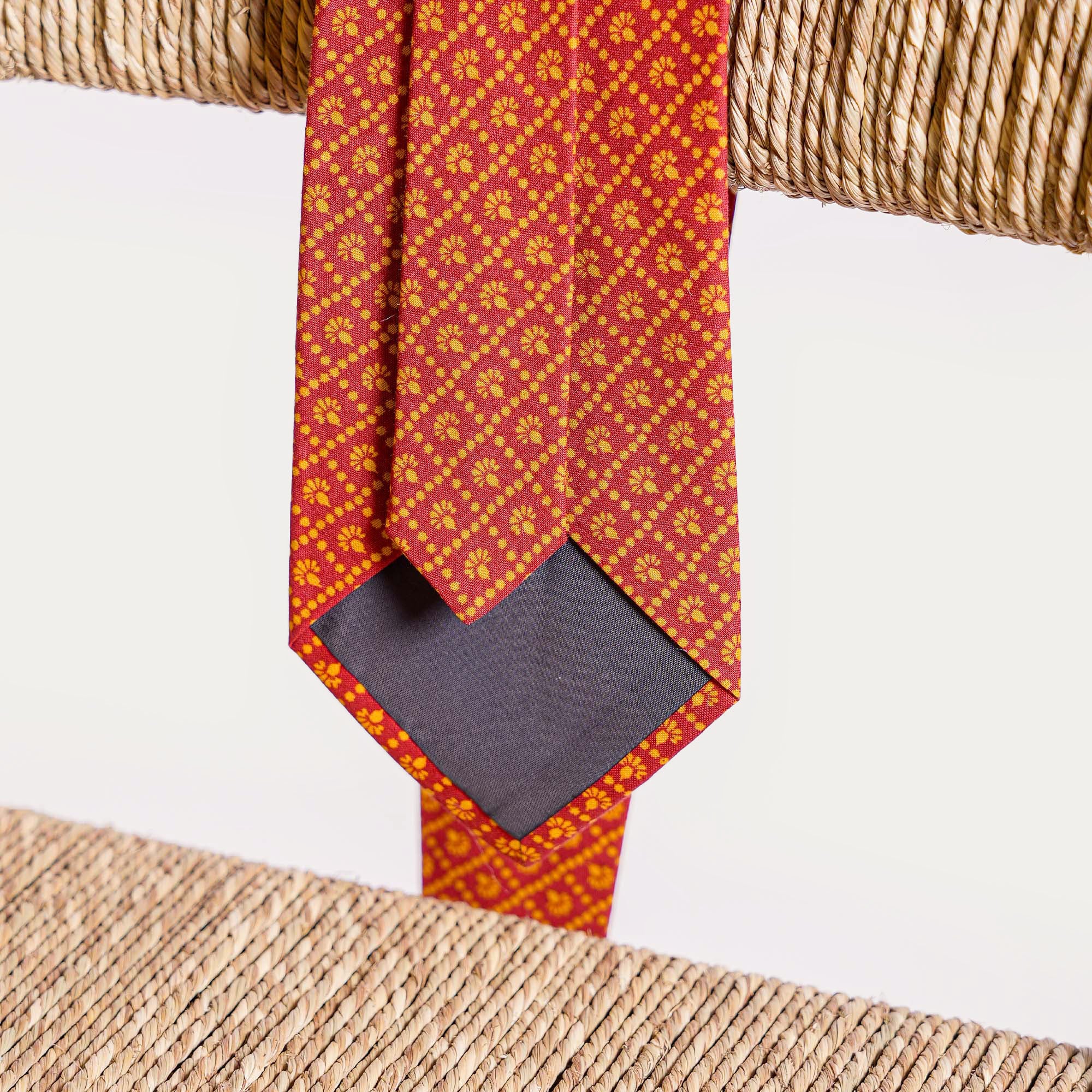 Printed cotton tie