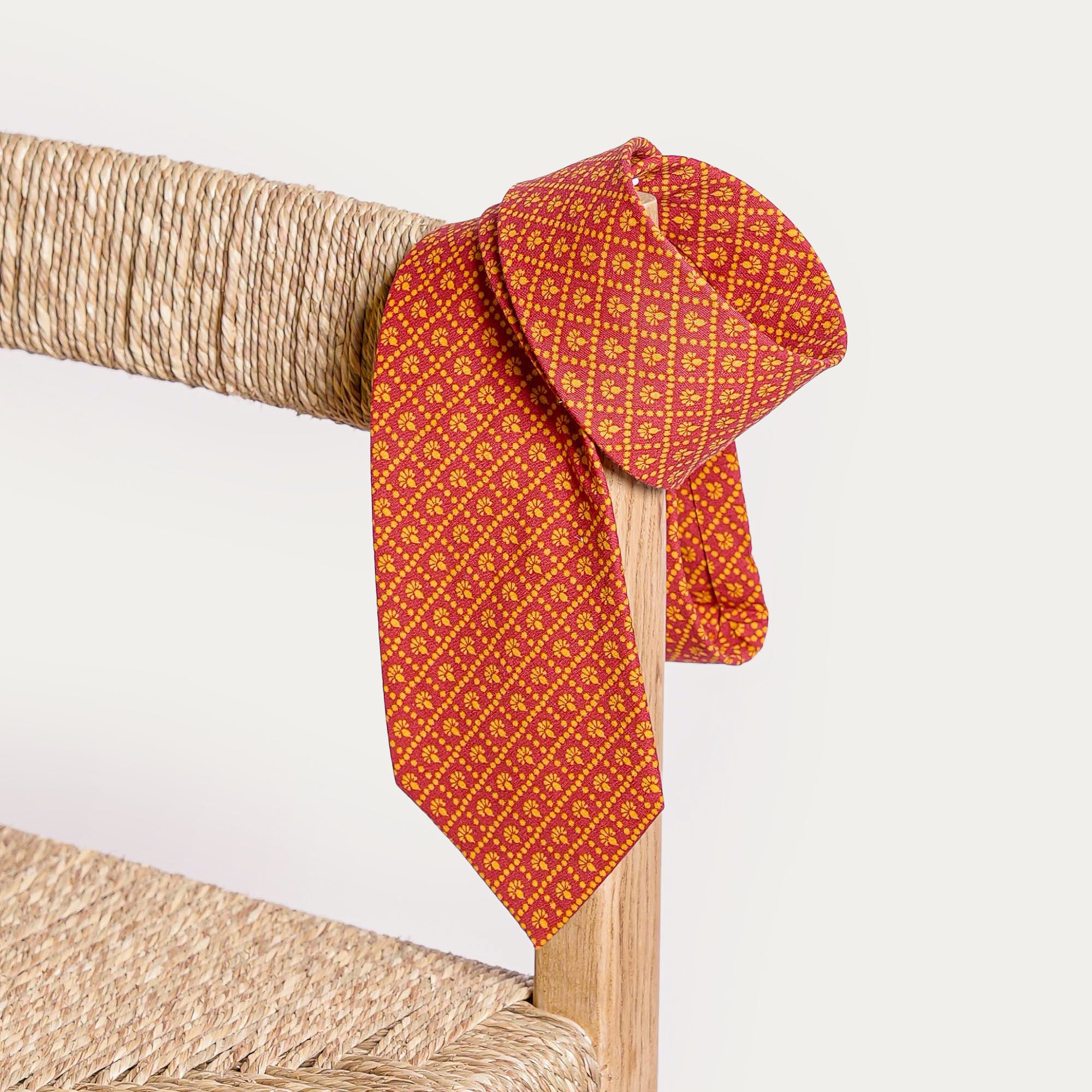 Printed cotton tie
