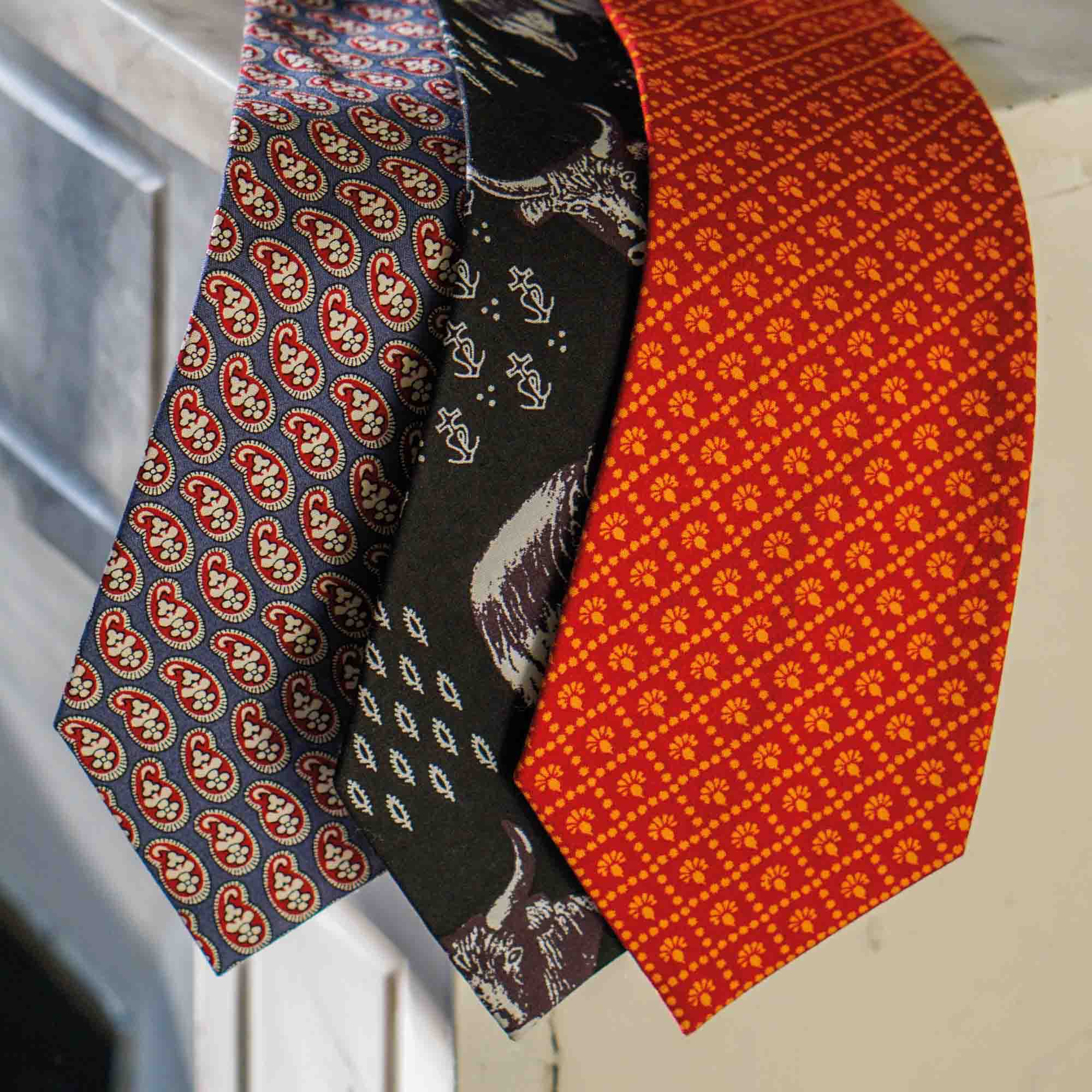Printed cotton tie