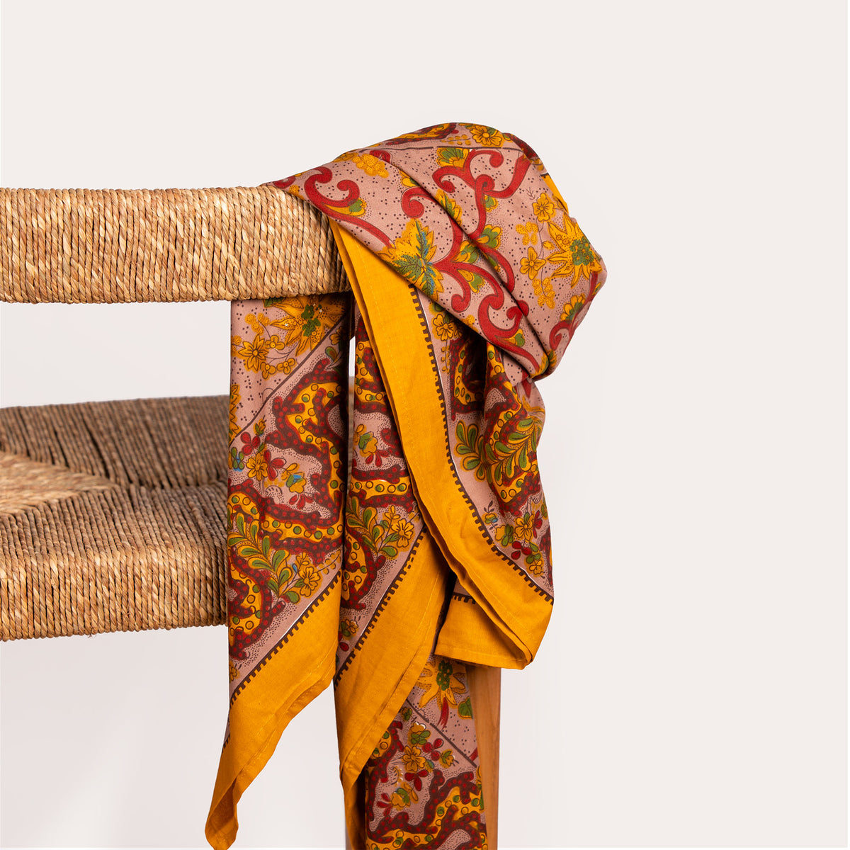 FOULARD VINTAGE Vigne safran