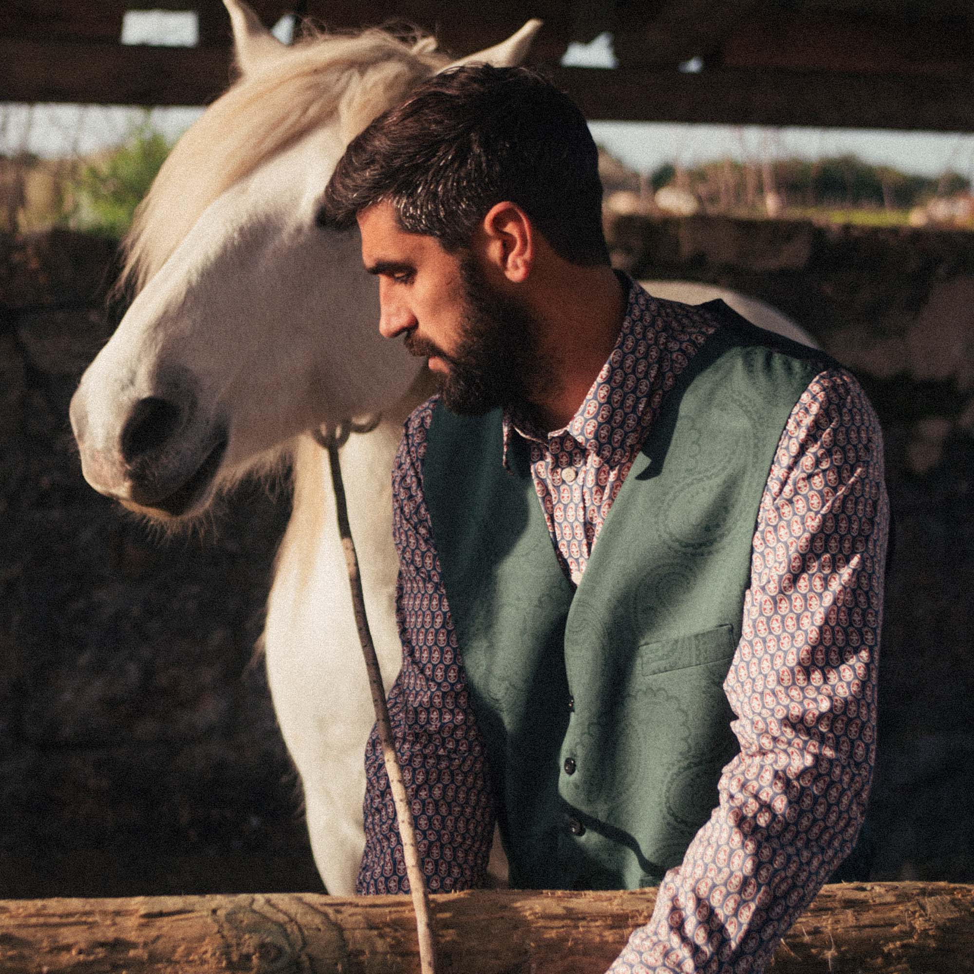 Gardian Gilet Broché Chandernagor Green