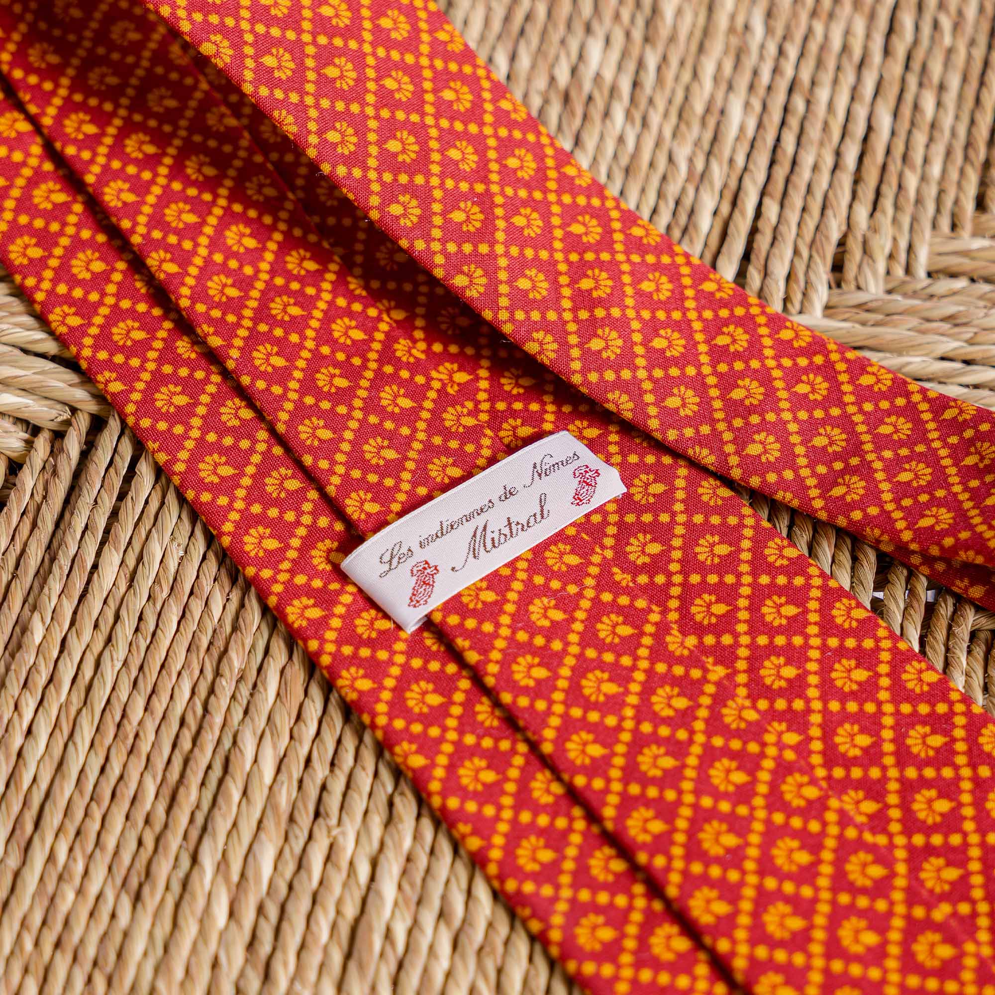 Printed cotton tie