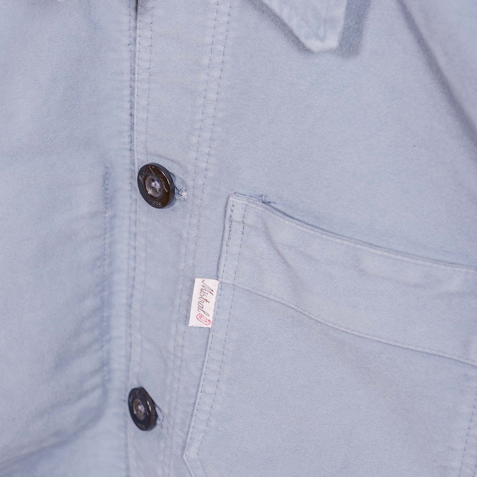 Veste Bourgeron Moleskine BLEU AVIATEUR UNISEXE