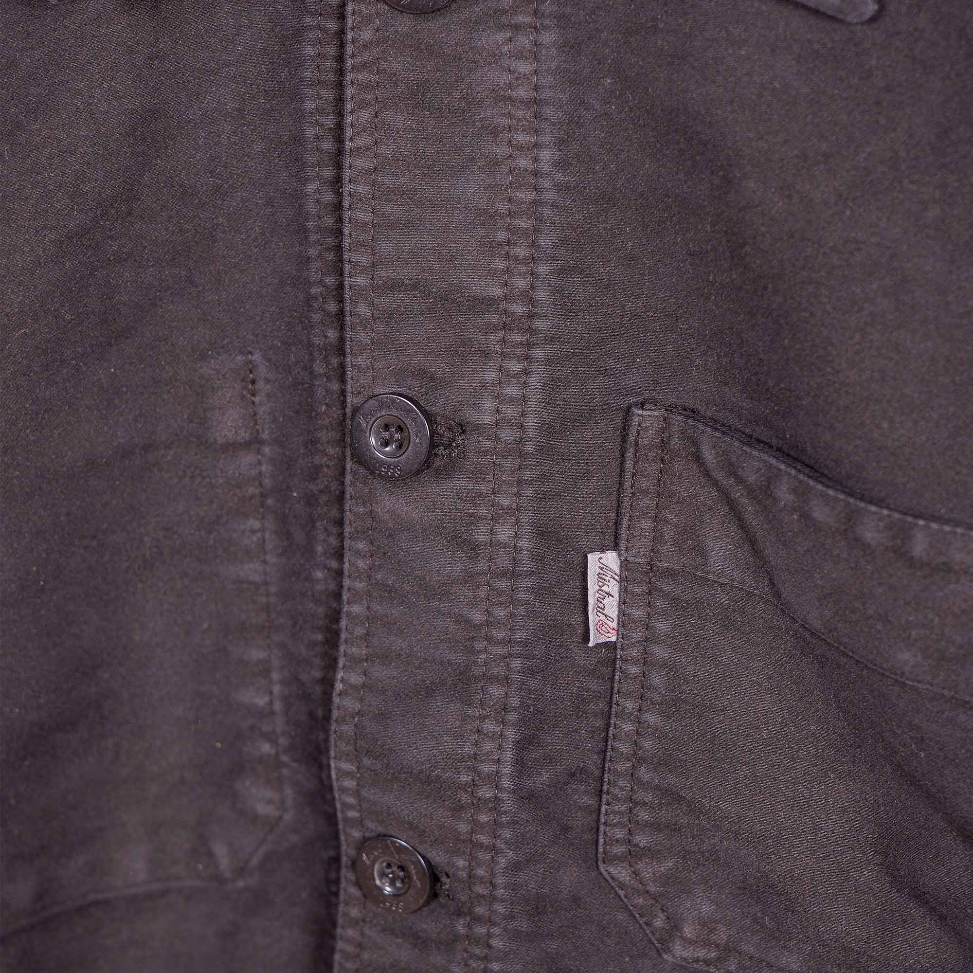 Veste Bourgeron Moleskine NOIR CHARBON UNISEXE