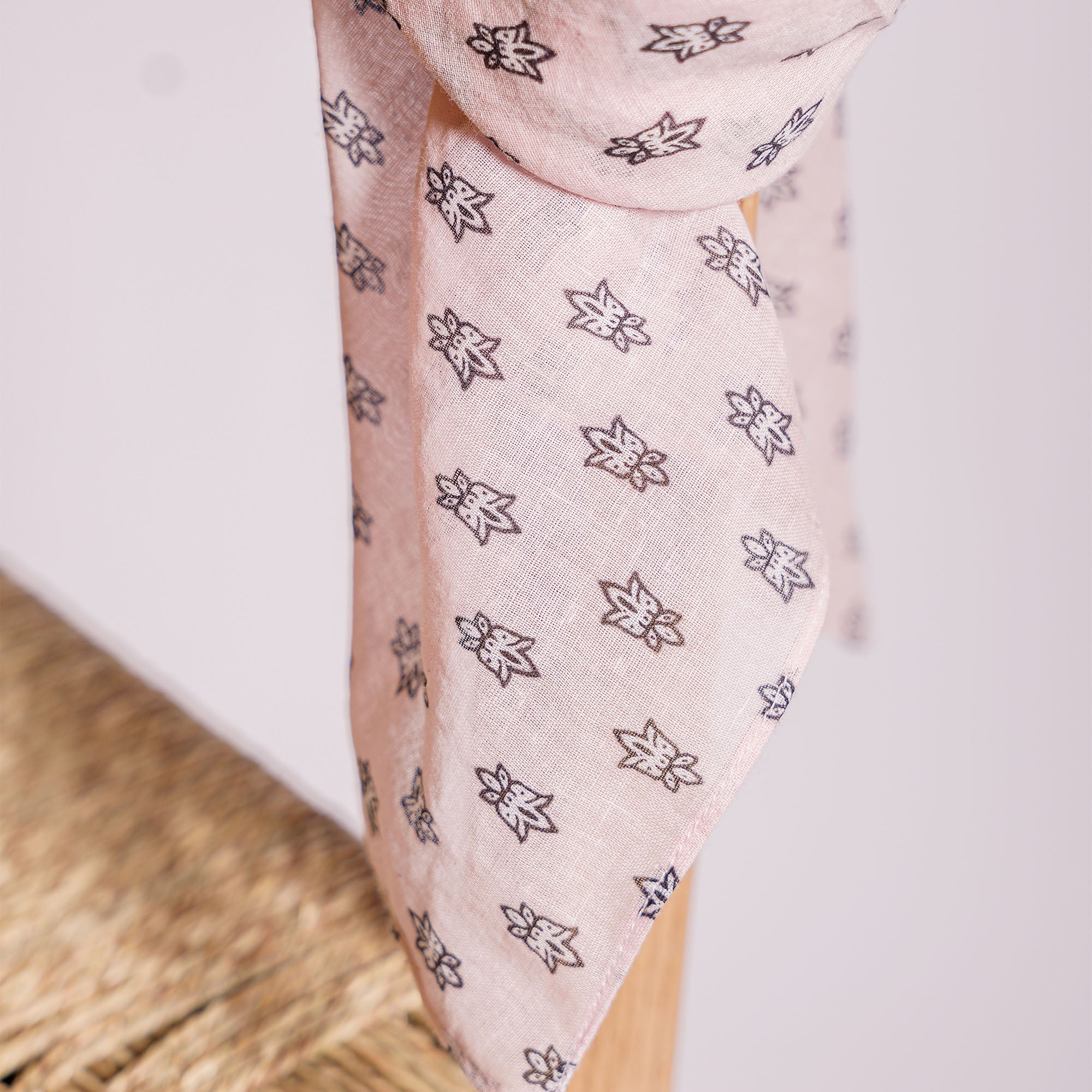 BANDANA VOILE MOSCA Rose Pale