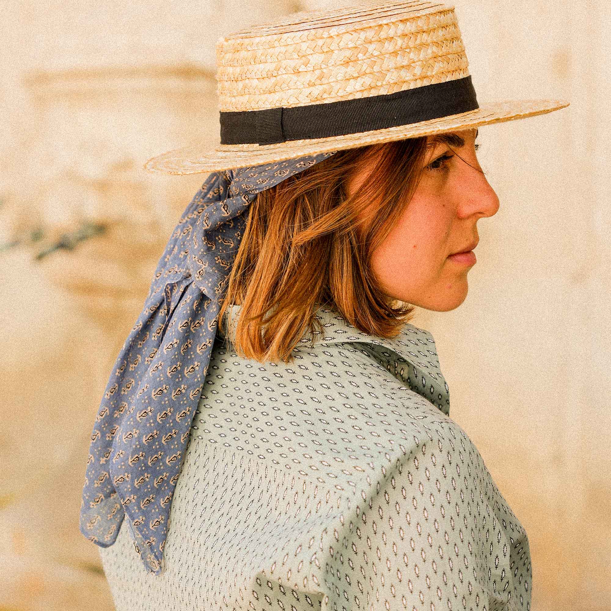 BANDANA VOILE CROIX Denim