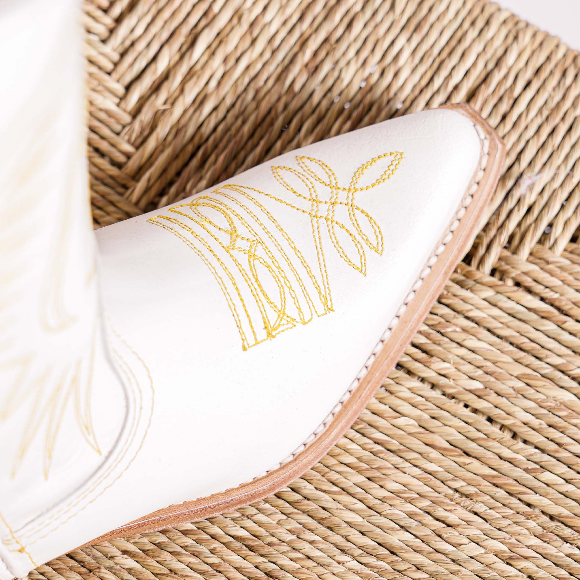 BOTTES SANTIAG BOX FEMME Blanc