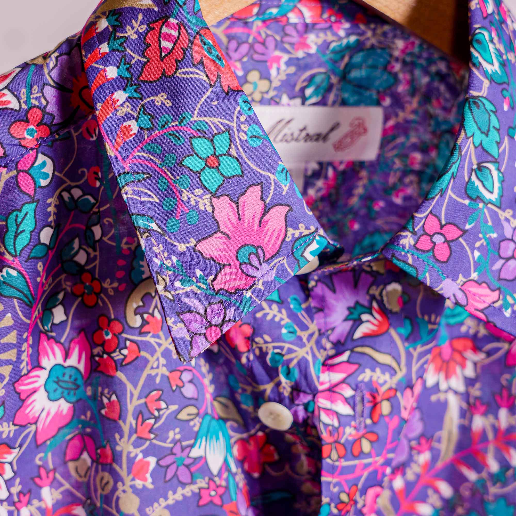 CHEMISE DE GARDIAN TRADITION BOUQUET Ultraviolet