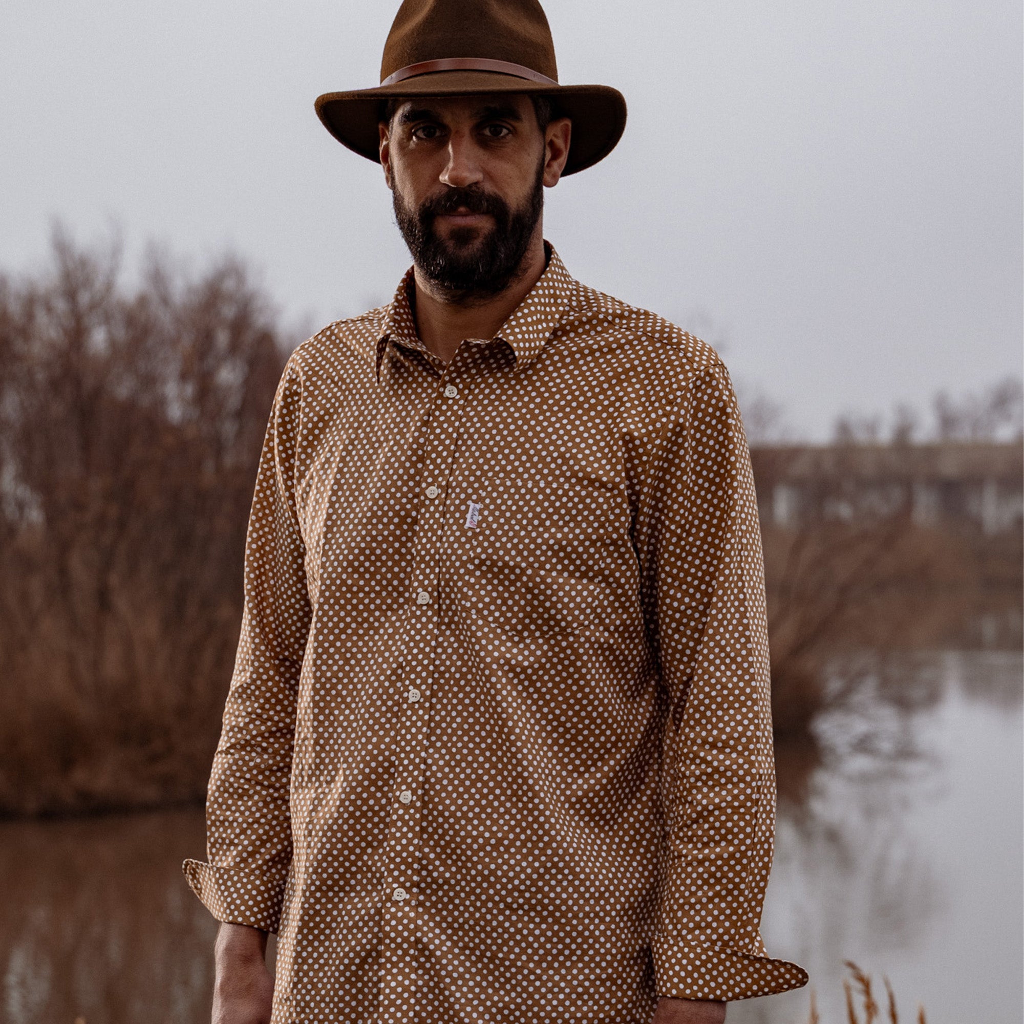 CHEMISE TRADITION POIS Gipsy Tan