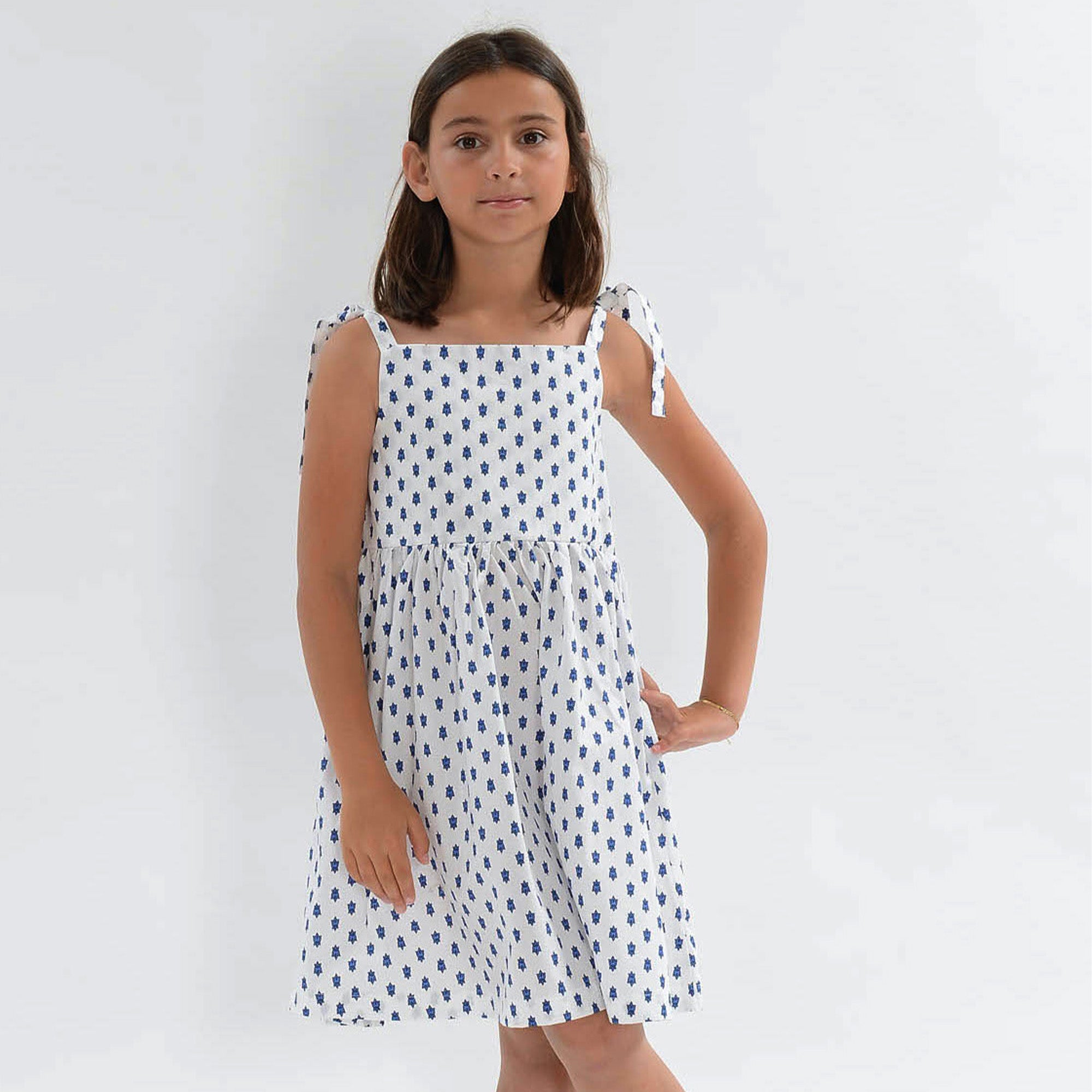 Dress CALANQUE Mosca Blanc/Bleu