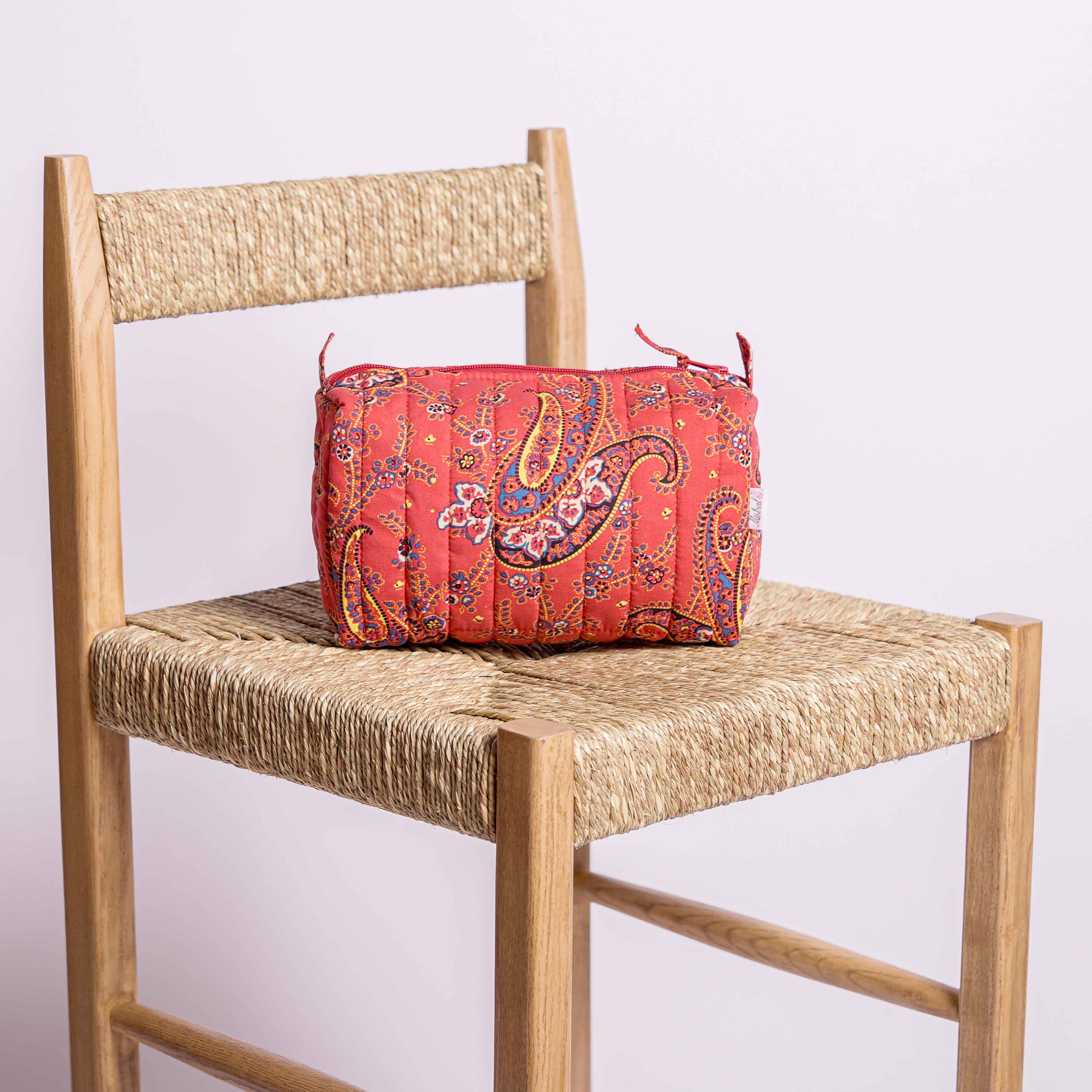 TROUSSE FARAMAN GRAND BOTEH ROUGE