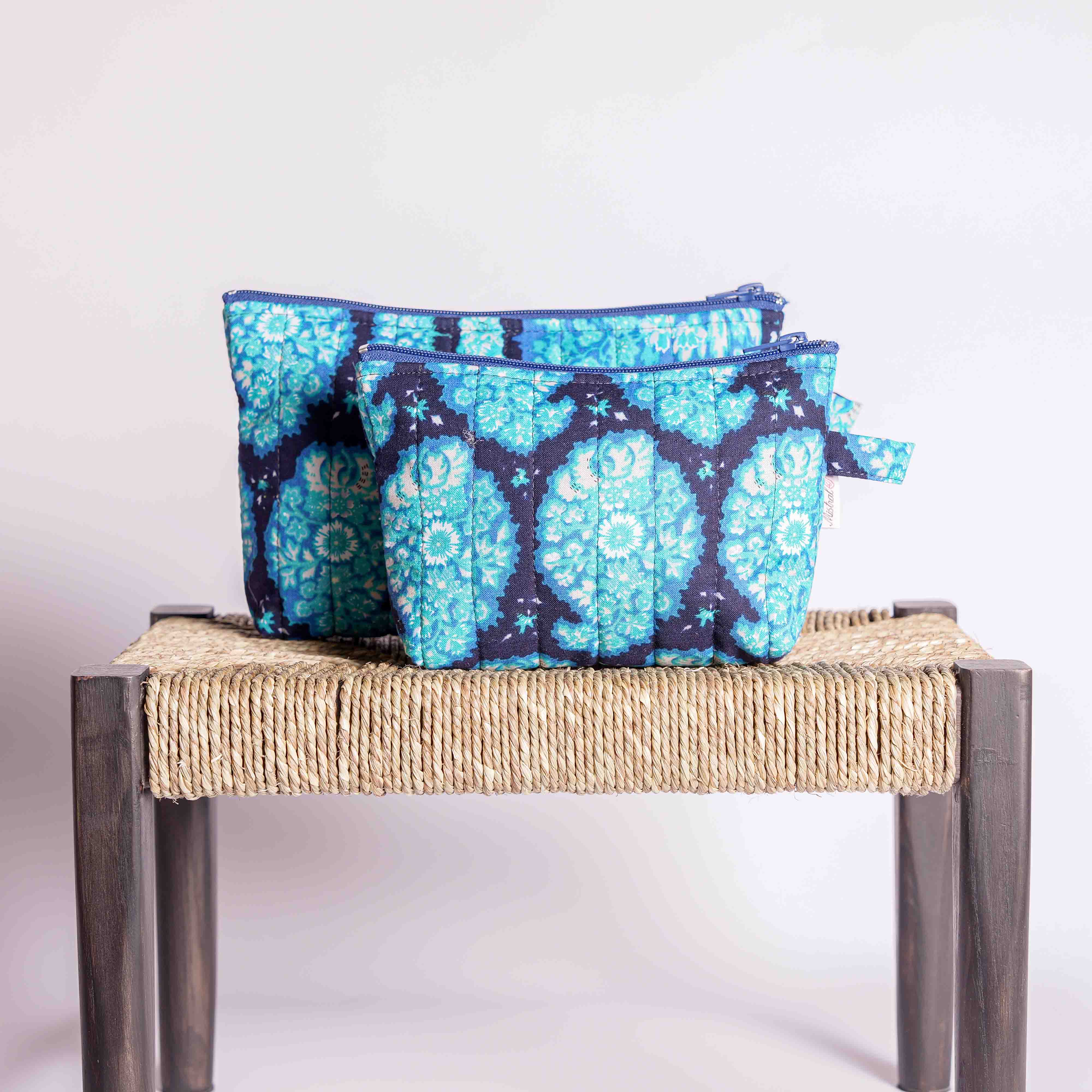 TROUSSE MOUSTIER SHRIMATI Turquoise - Format Moyen