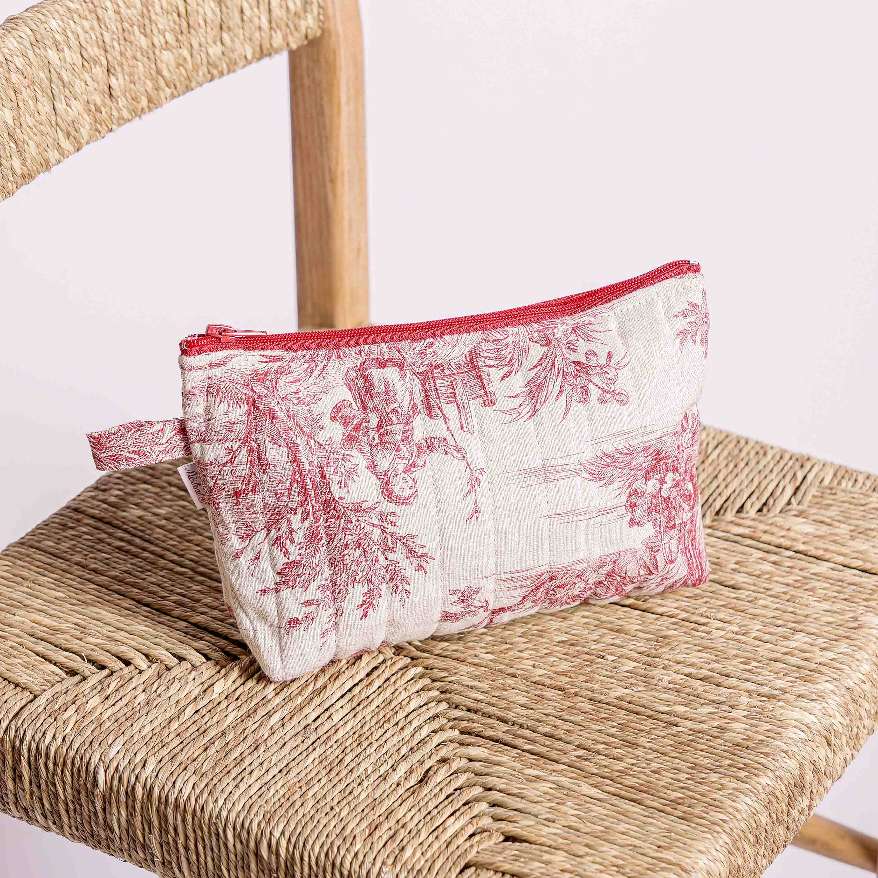 MOUSTIER TOILE DE JOUY POUCH Garance - Medium size