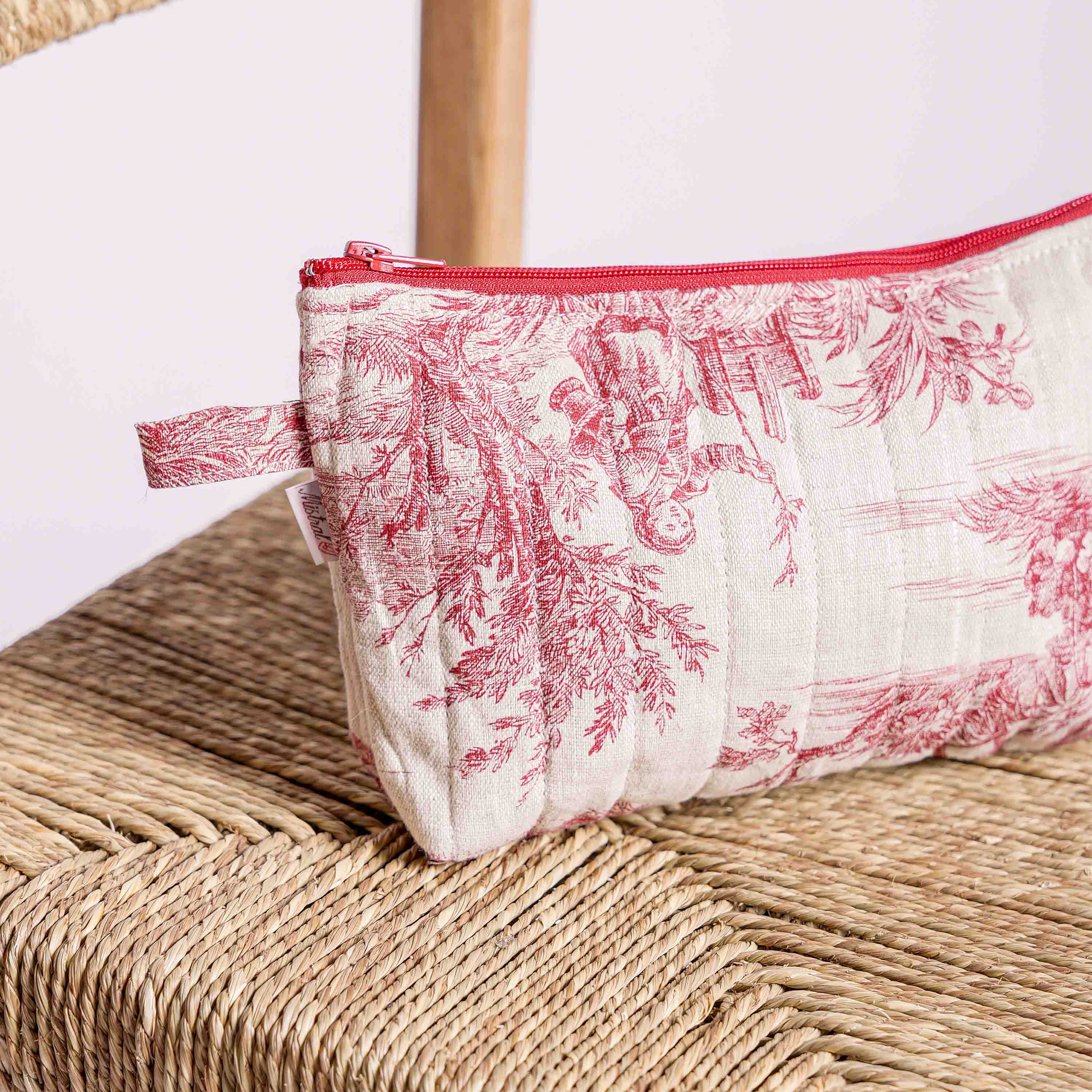 MOUSTIER TOILE DE JOUY POUCH Garance - Medium size