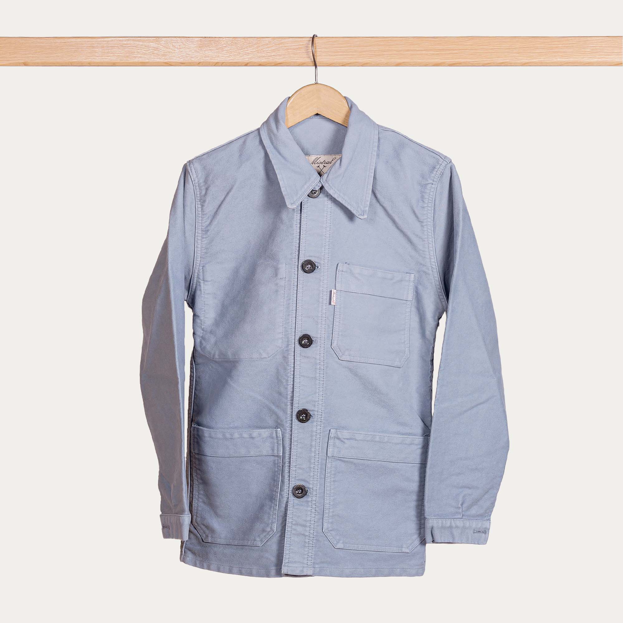 Veste Bourgeron Moleskine BLEU AVIATEUR UNISEXE