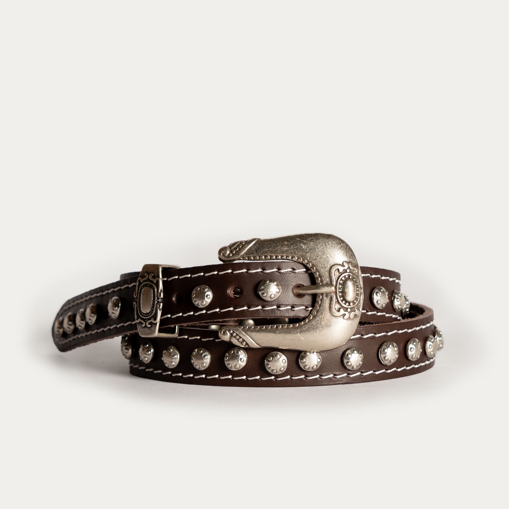 CEINTURE WESTERN CLOUTEE Marron