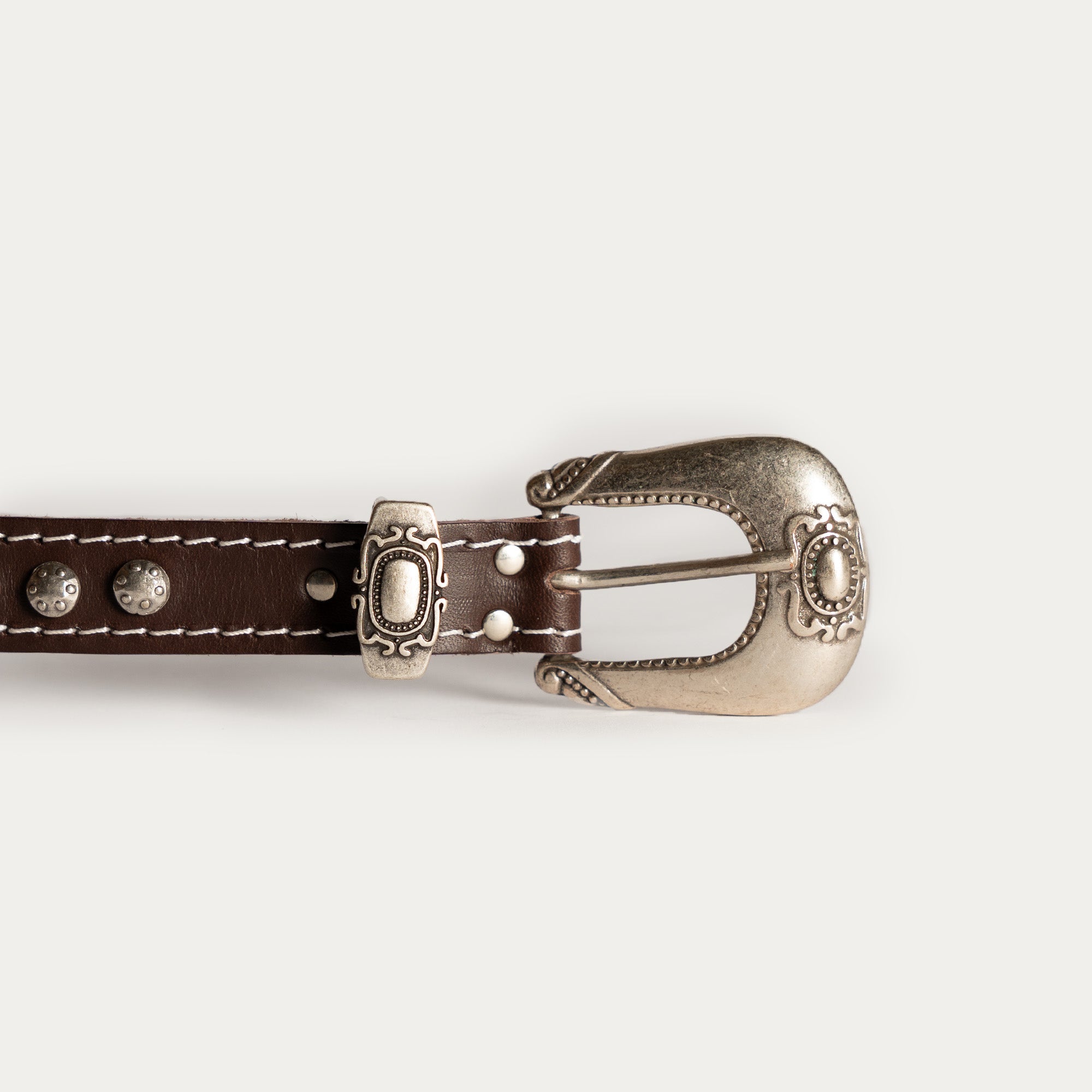 CEINTURE WESTERN CLOUTEE Marron