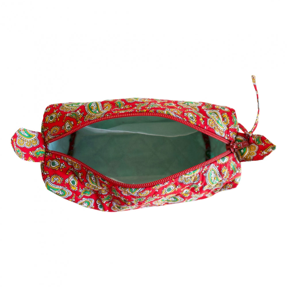 Trousse de toilette Faraman petit cachemire rouge