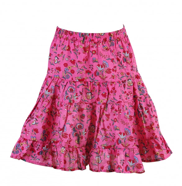 Jupe Arles Fillette Chaffarcani Rose Indien