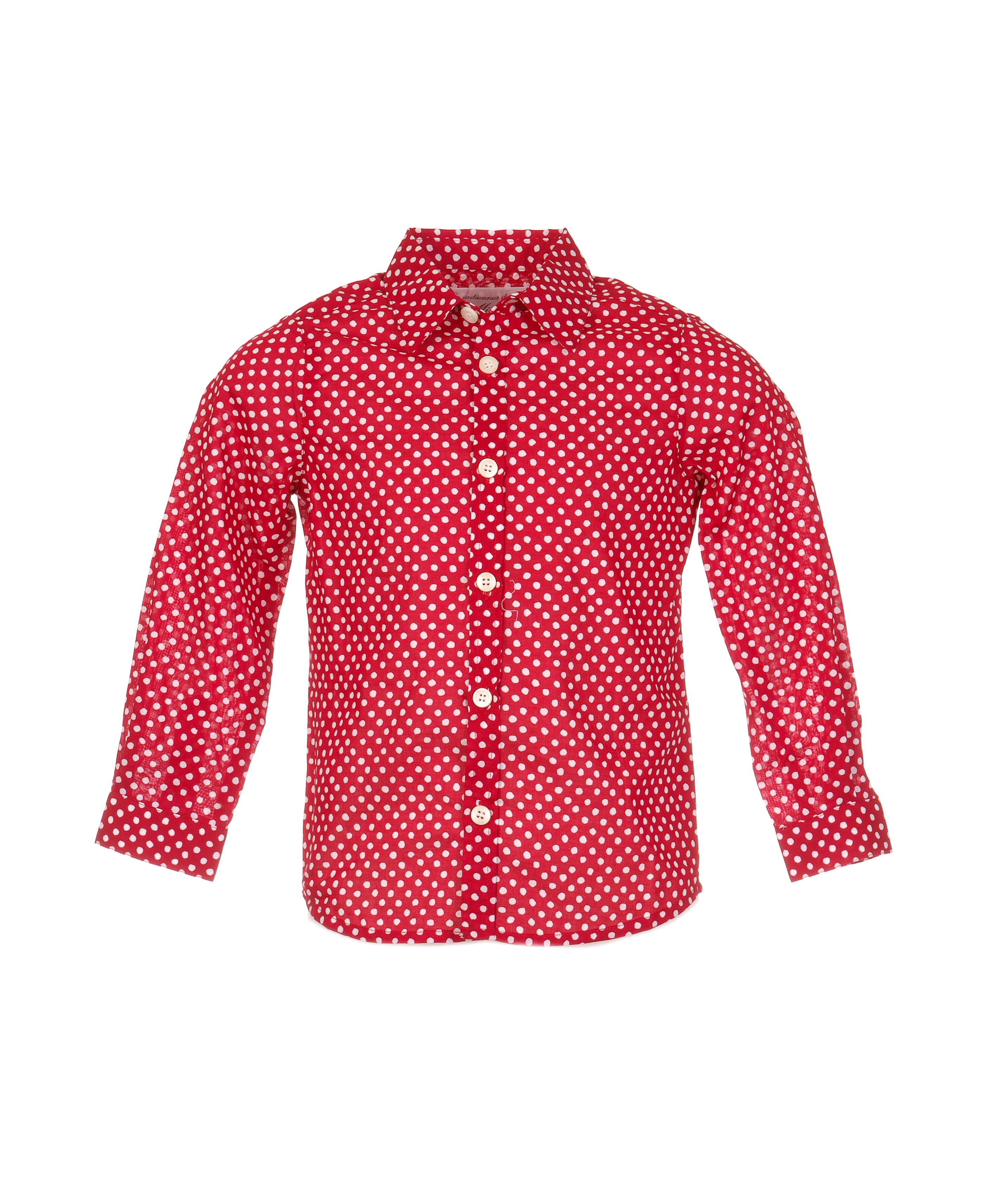 Chemise de Gardian Enfant Pois Gipsy Rouge