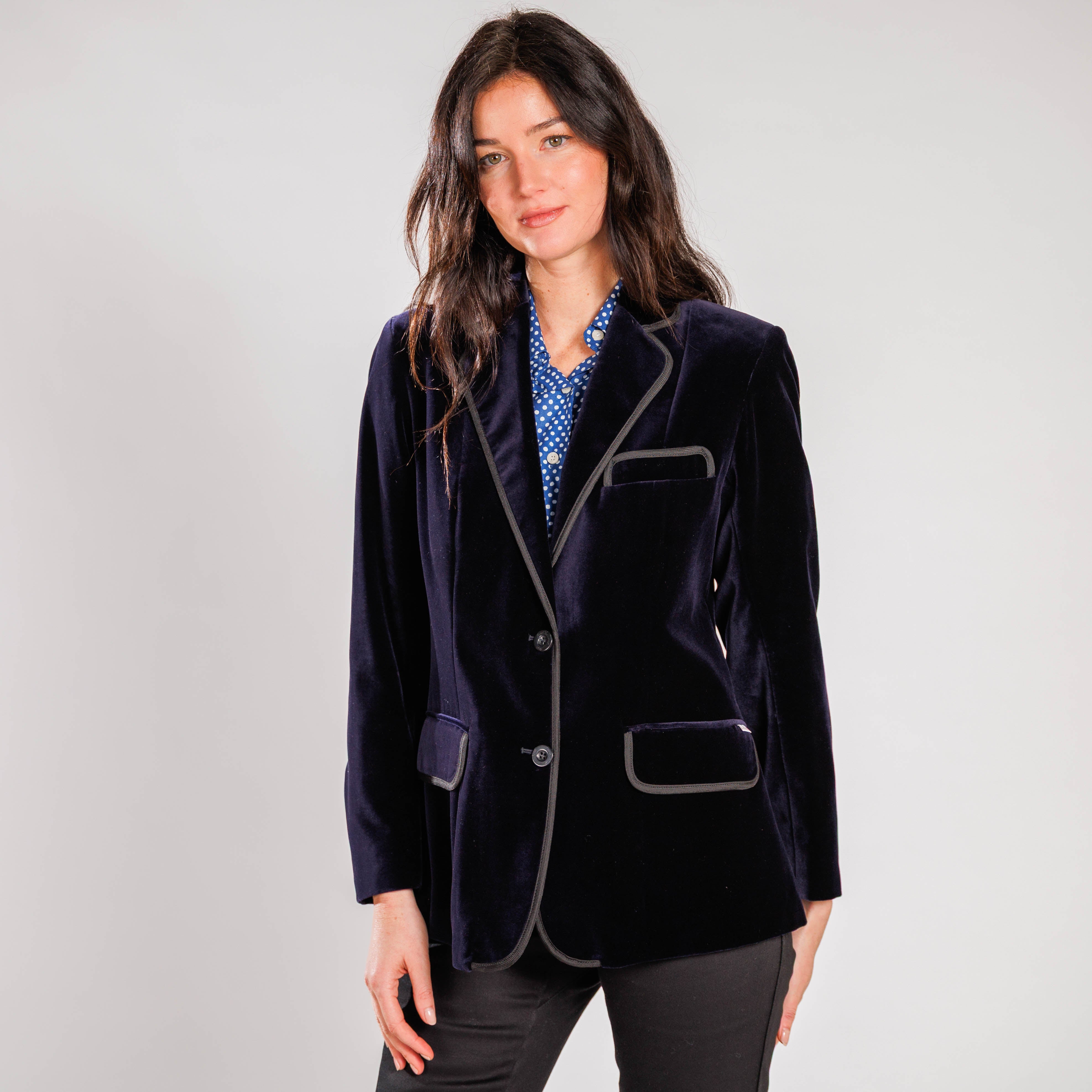 Véritable Veste de Gardian Femme Marine profond