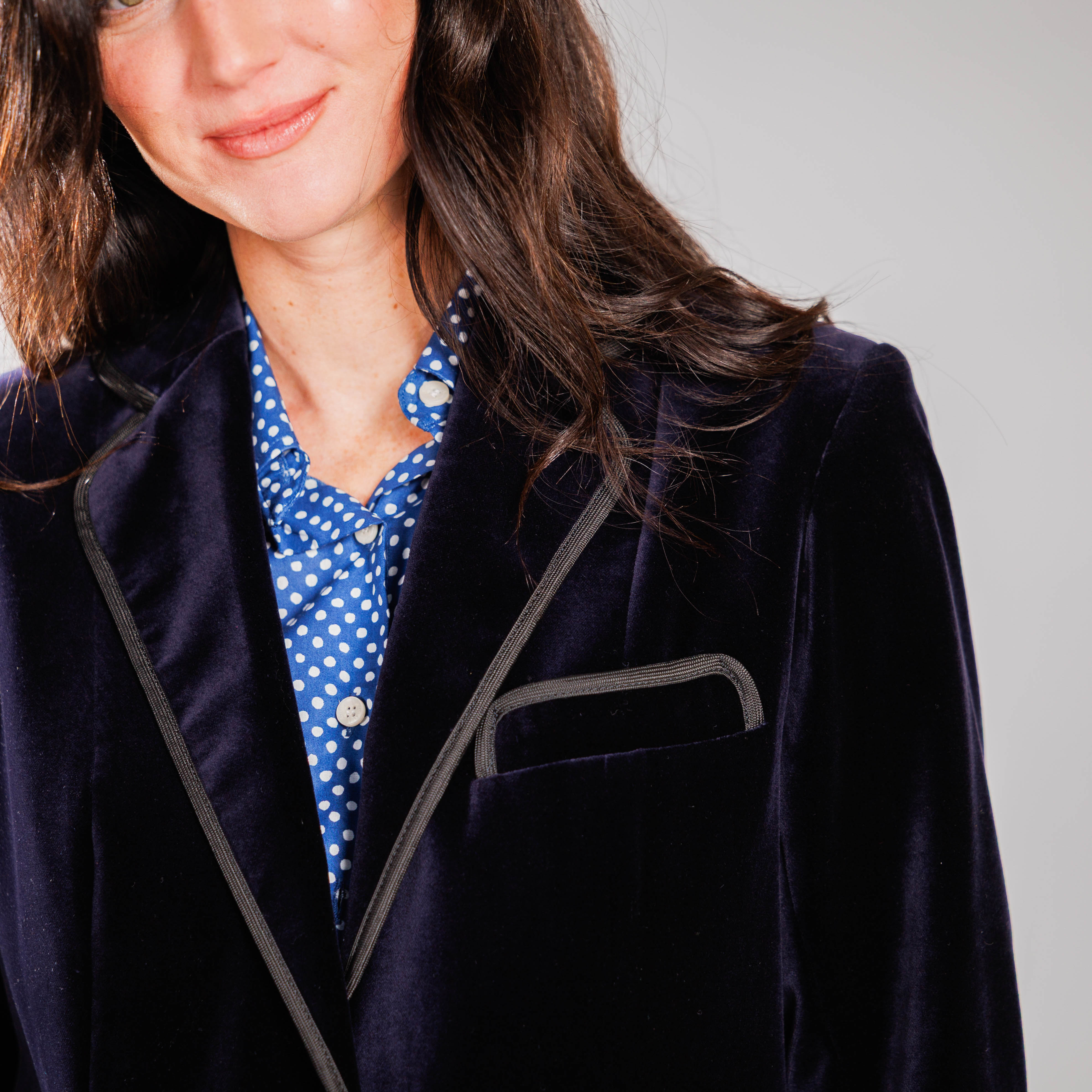 Véritable Veste de Gardian Femme Marine profond