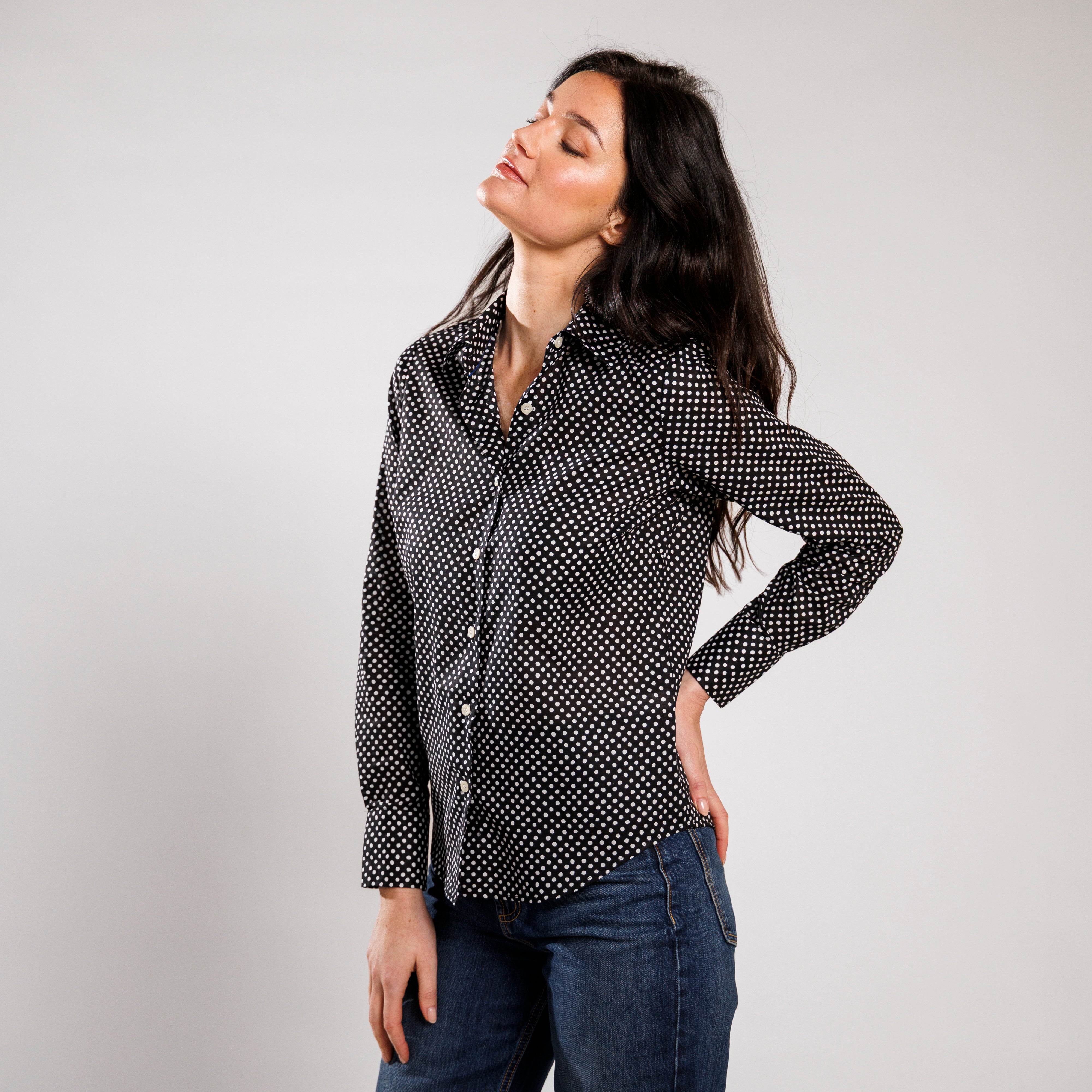 CHEMISIER CAMISO POIS GIPSY Noir